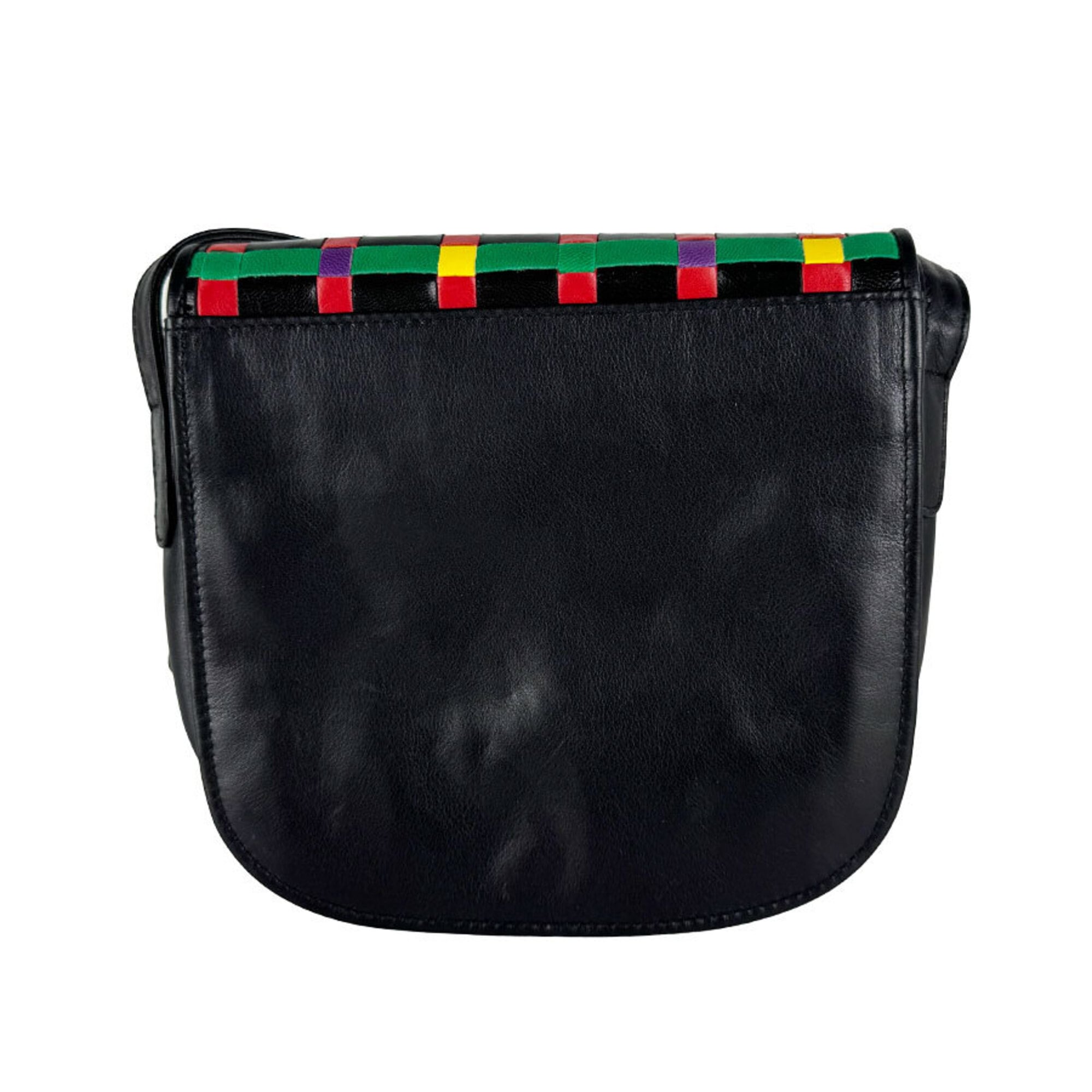 Fendi Black Multi-Color Leather Shoulder Bag (Pre-Owned)
