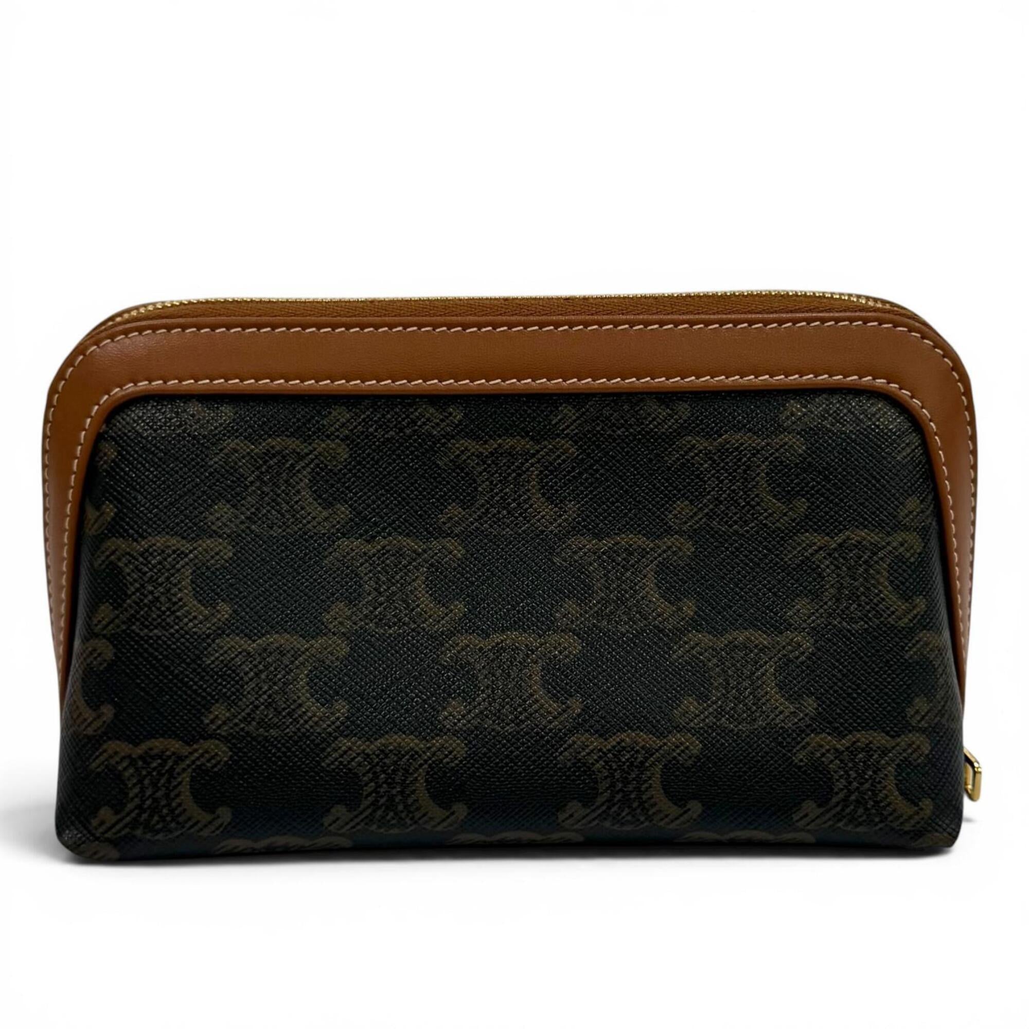Celine Brown Leather Pouch (Pre-Owned)