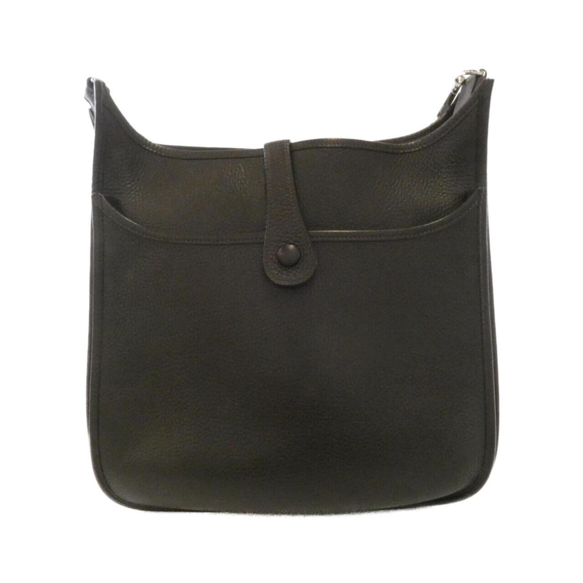 Hermes Evelyne Ebene Taurillon Clemence Leather Shoulder Bag (Pre-Owned)