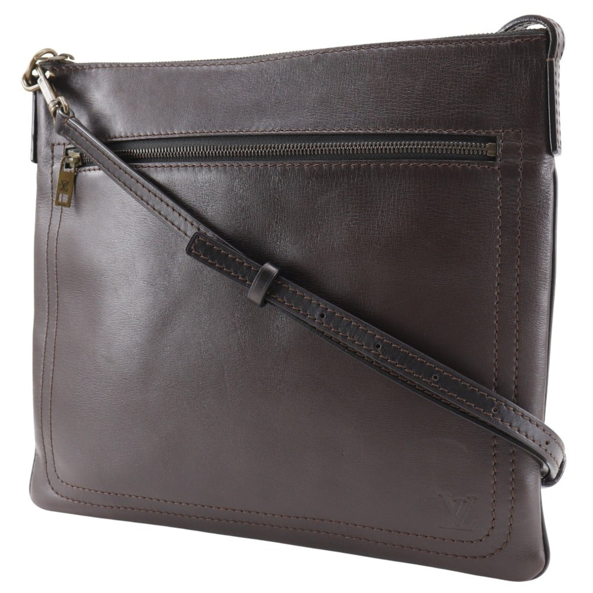 Louis Vuitton Brown Coffee Leather Shoulder Bag (Pre-Owned)