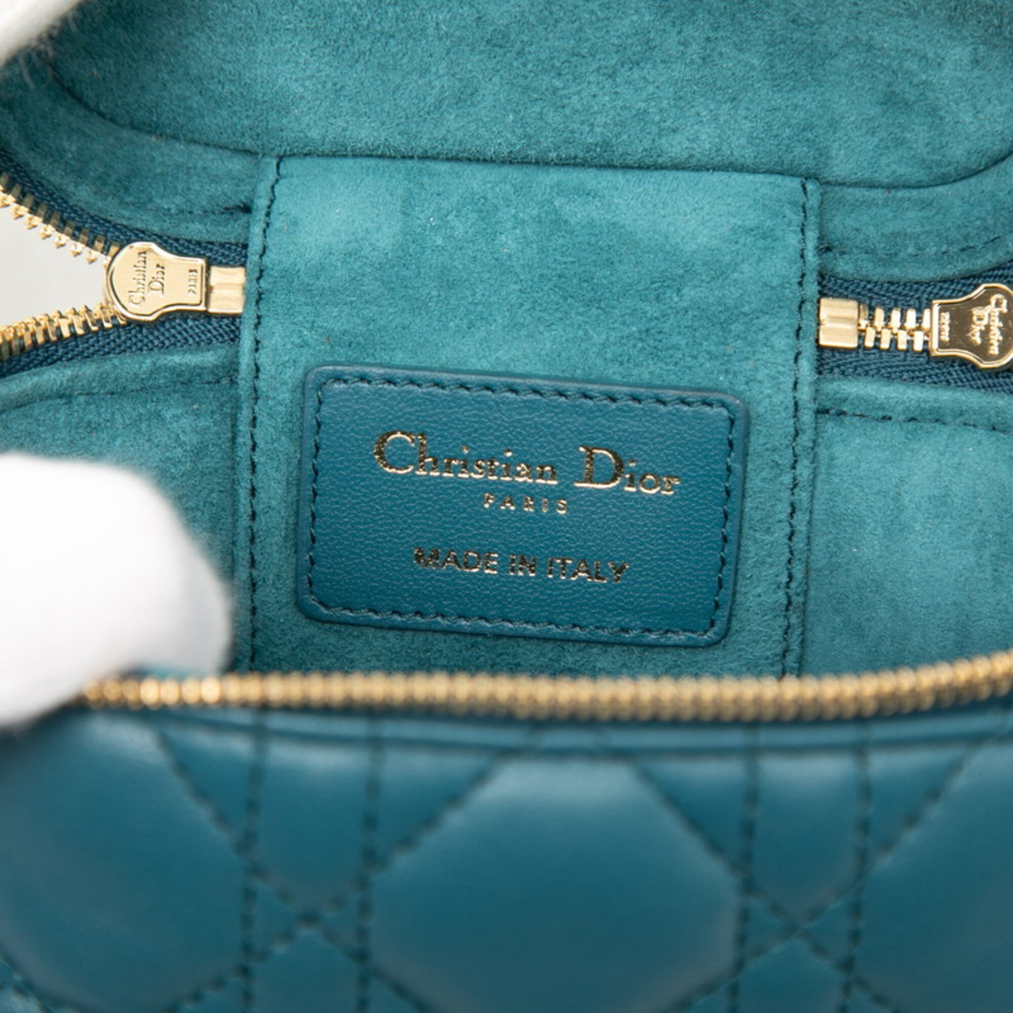 Christian Dior Blue Leather Vanity Bag (Pre-Owned)