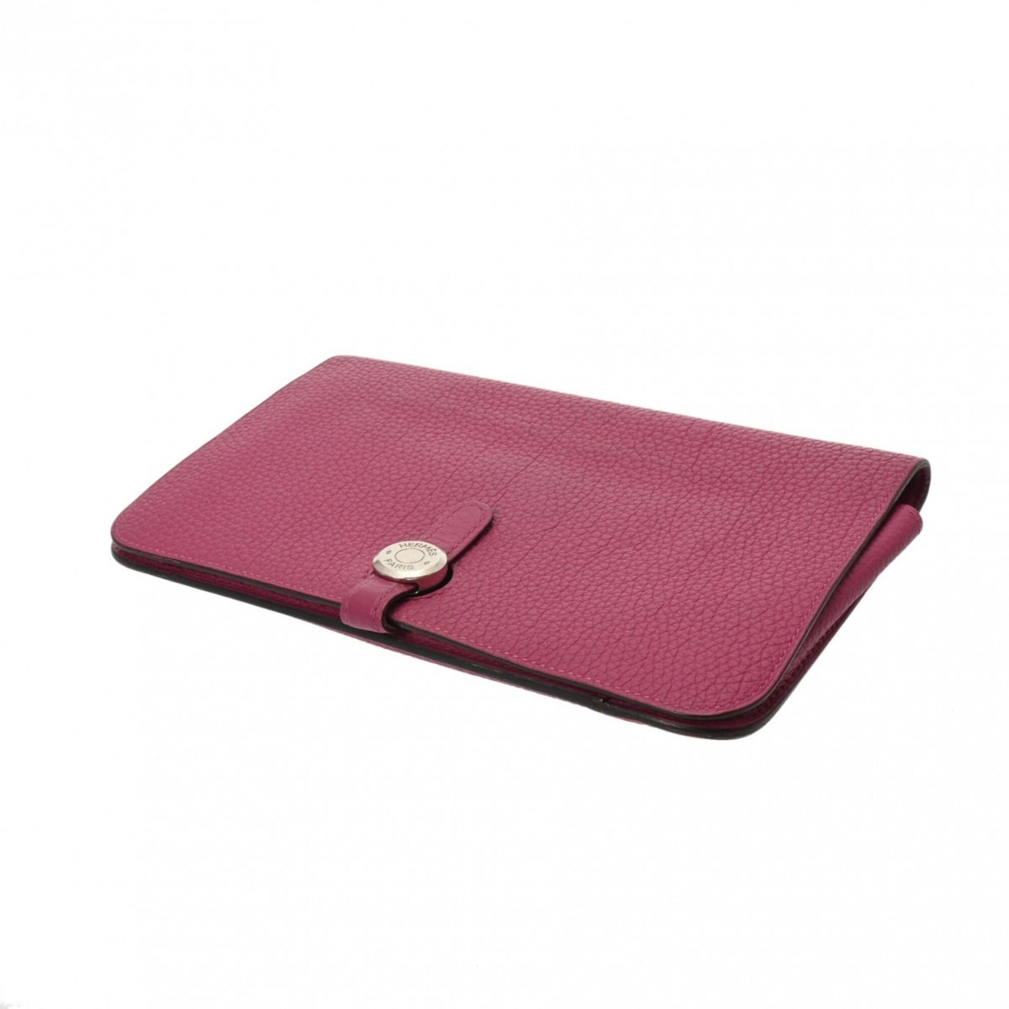 Hermes Dogon Rose Purple Chevre Leather Long Wallet (Bi-Fold) (Pre-Owned)