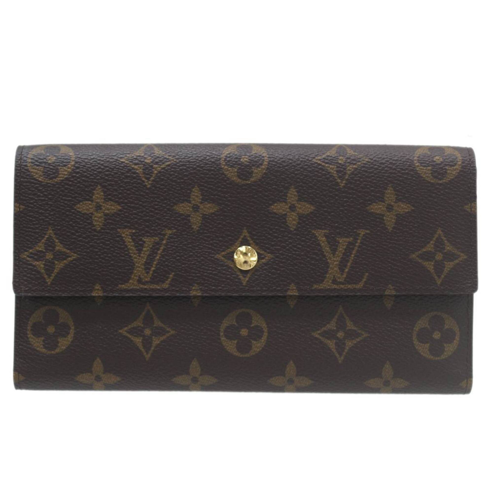 Louis Vuitton Monogram Brown Monogram Long Wallet (Tri-Fold) (Pre-Owned)