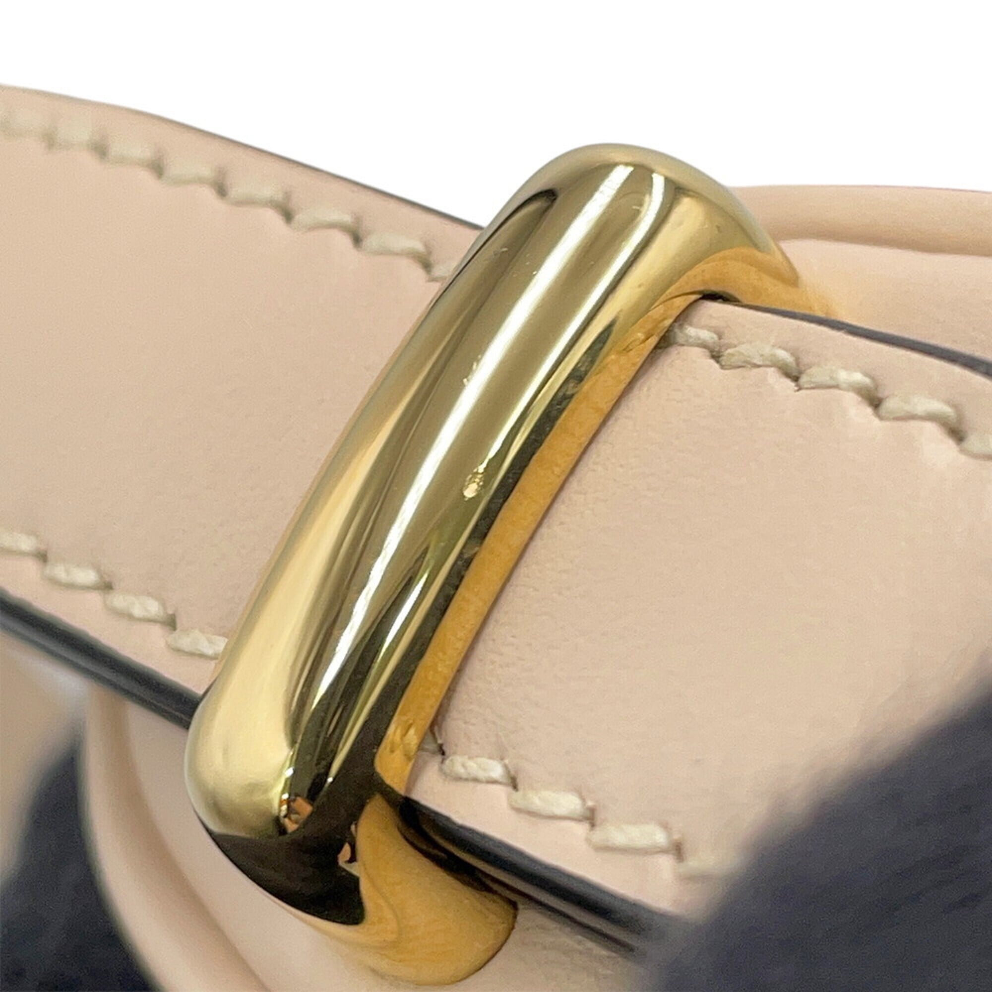 Prada Beige Leather Handbag Shoulder Bag (Pre-Owned)