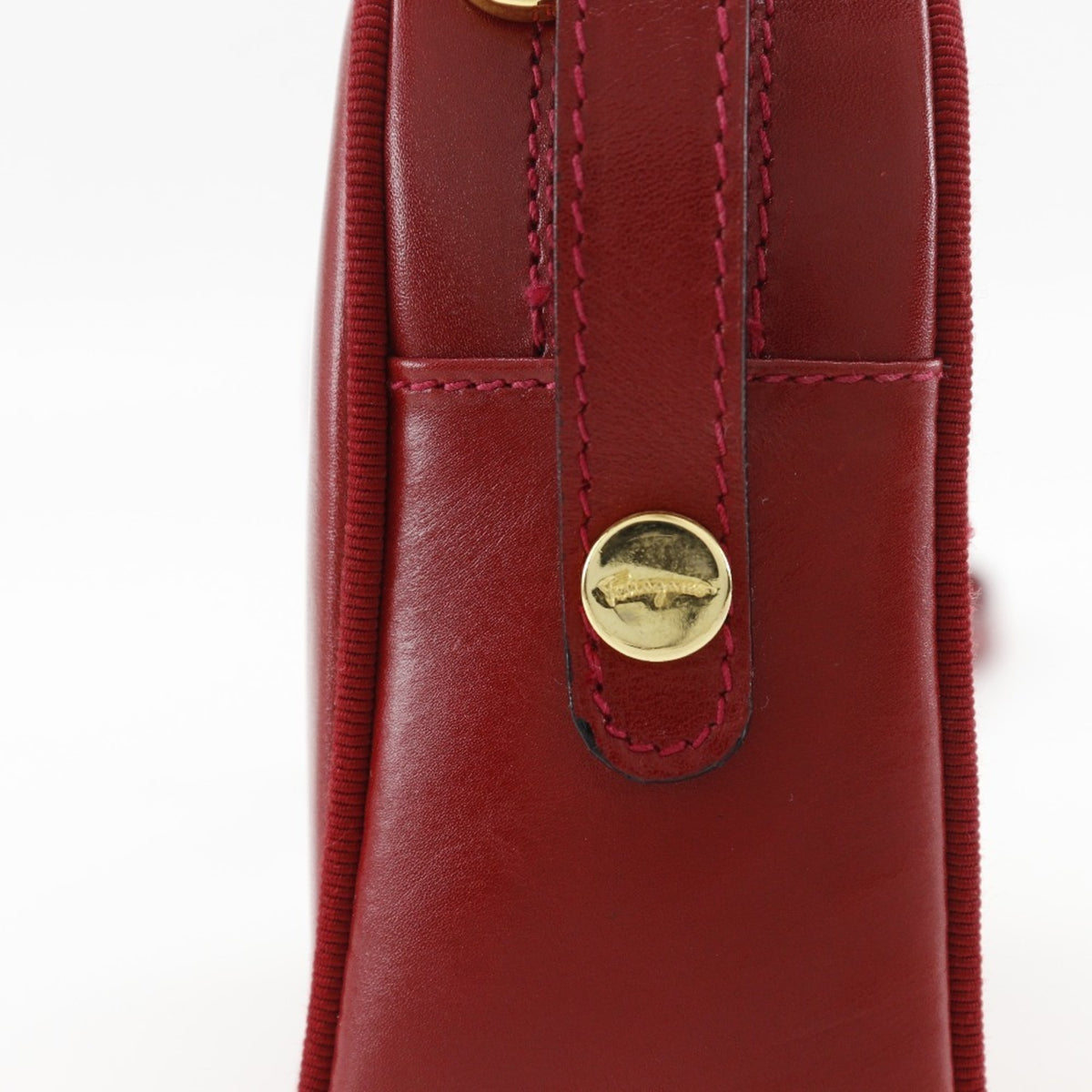 Salvatore Ferragamo Vara Red Color Leather Shoulder Bag (Pre-Owned)