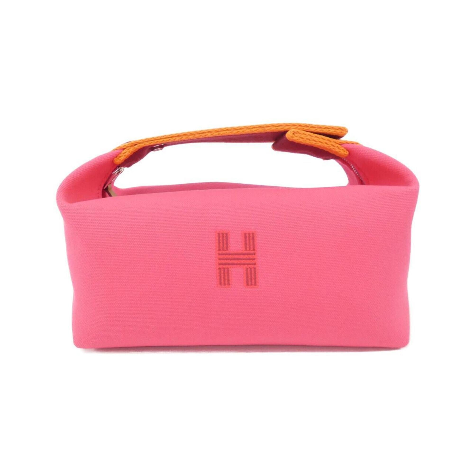 Hermes Silver Canvas Handbag Pouch (Pre-Owned)