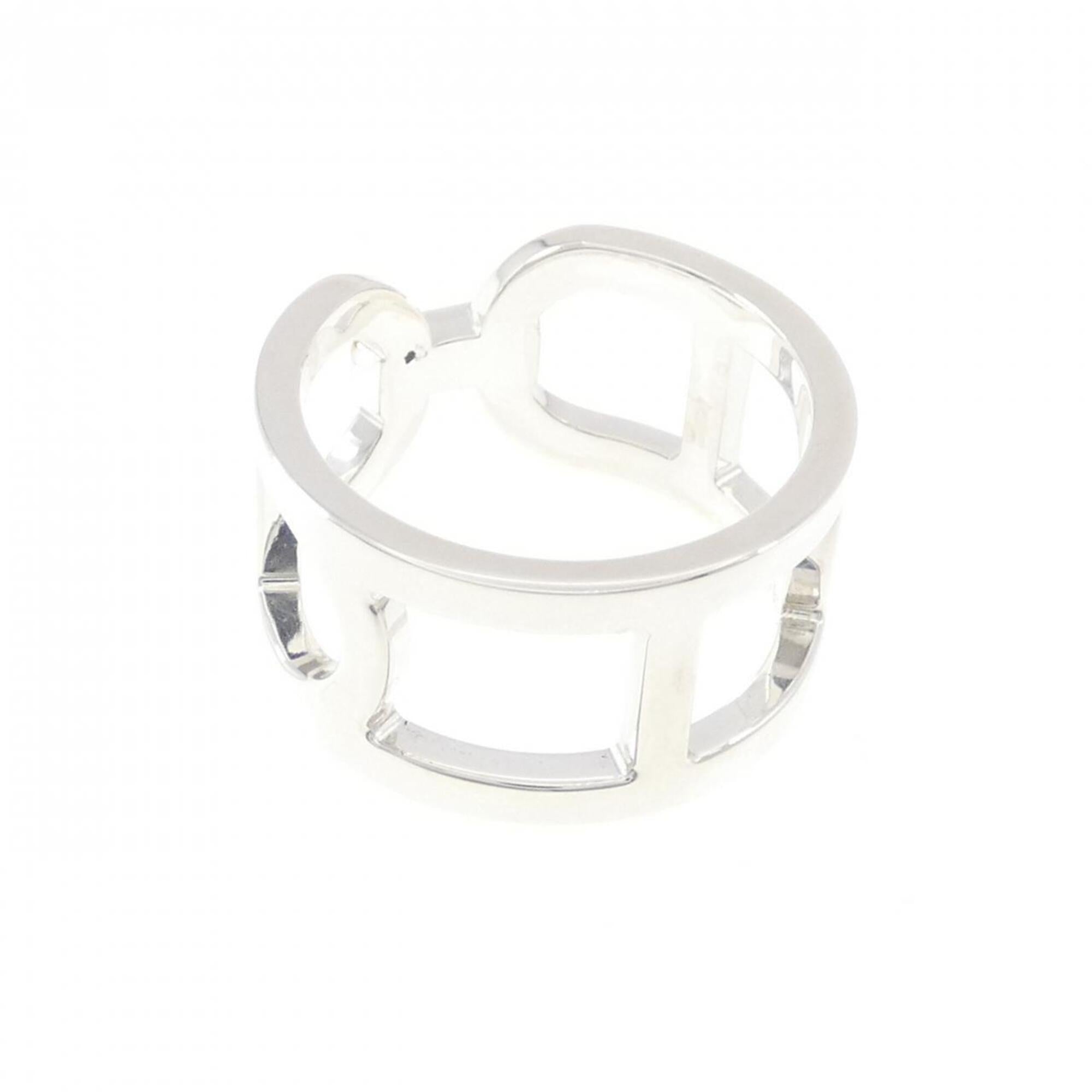 Hermes Silver 925 Band Ring (Pre-Owned)