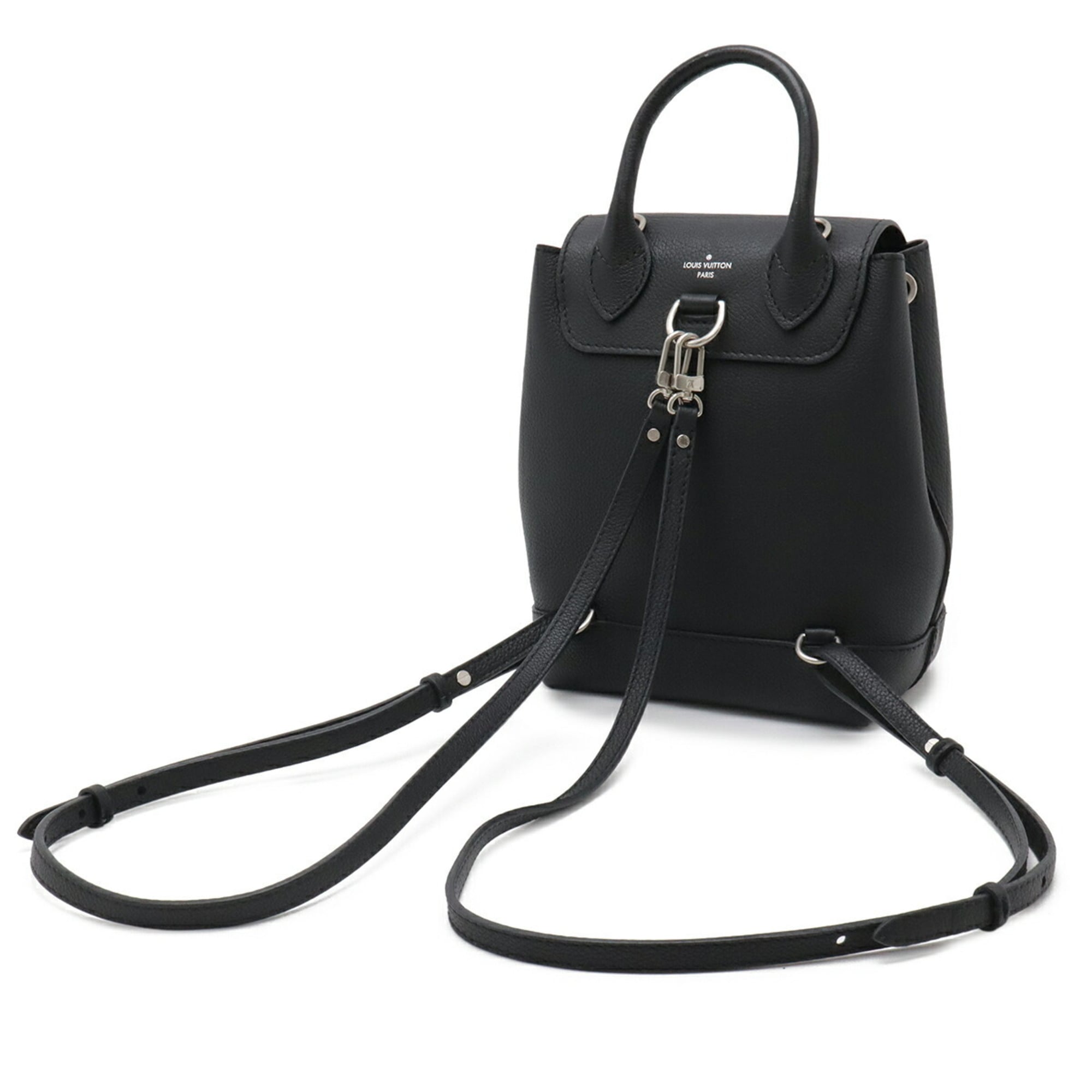 Louis Vuitton Black Noir Leather Backpack Handbag Shoulder Bag (Pre-Owned)
