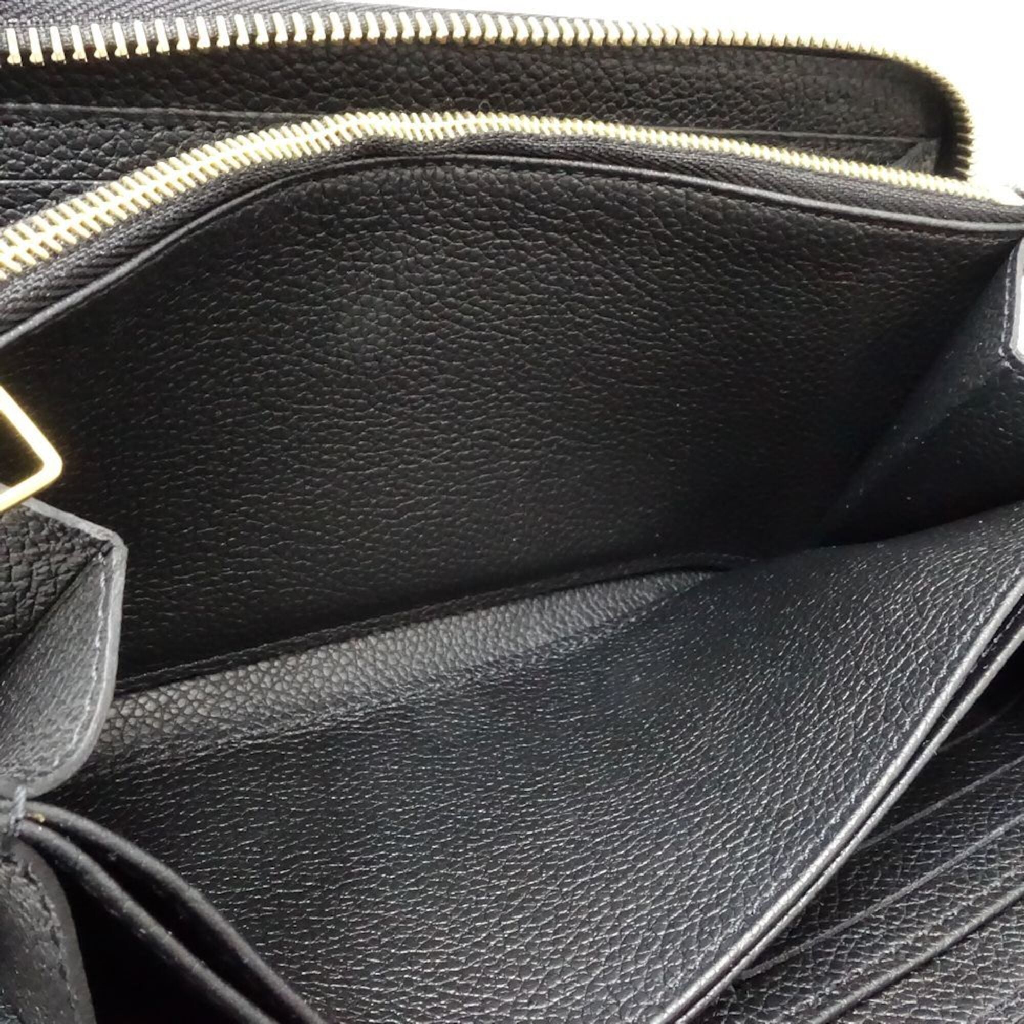 Louis Vuitton Monogram Empreinte Beige Black Monogram Empreinte Long Wallet (Bi-Fold) (Pre-Owned)