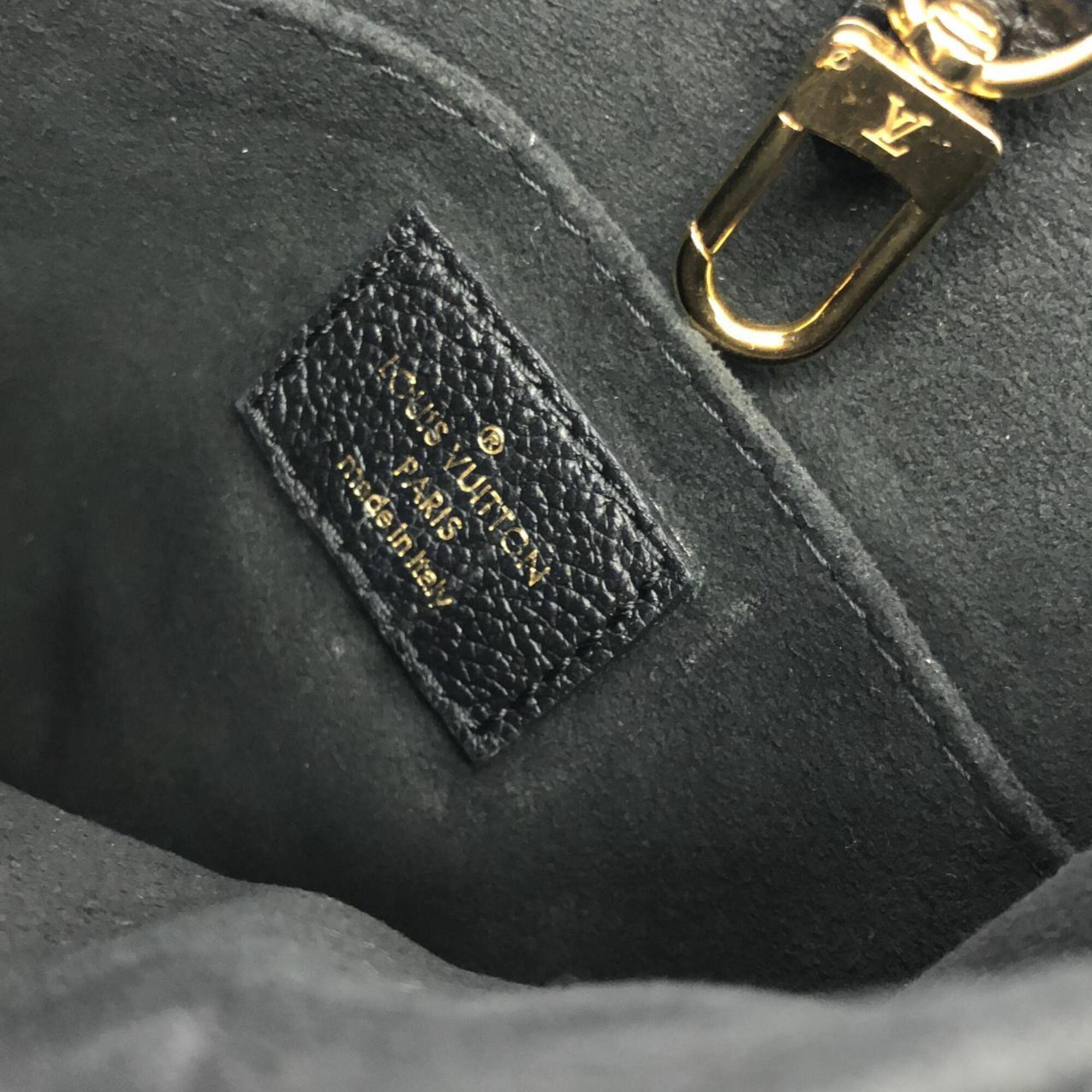 Louis Vuitton Black Leather Handbag (Pre-Owned)
