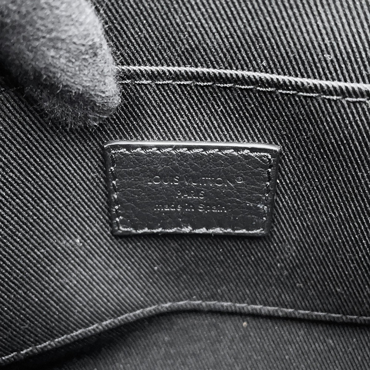 Louis Vuitton Noir Monogram Shadow Shoulder Bag (Pre-Owned)