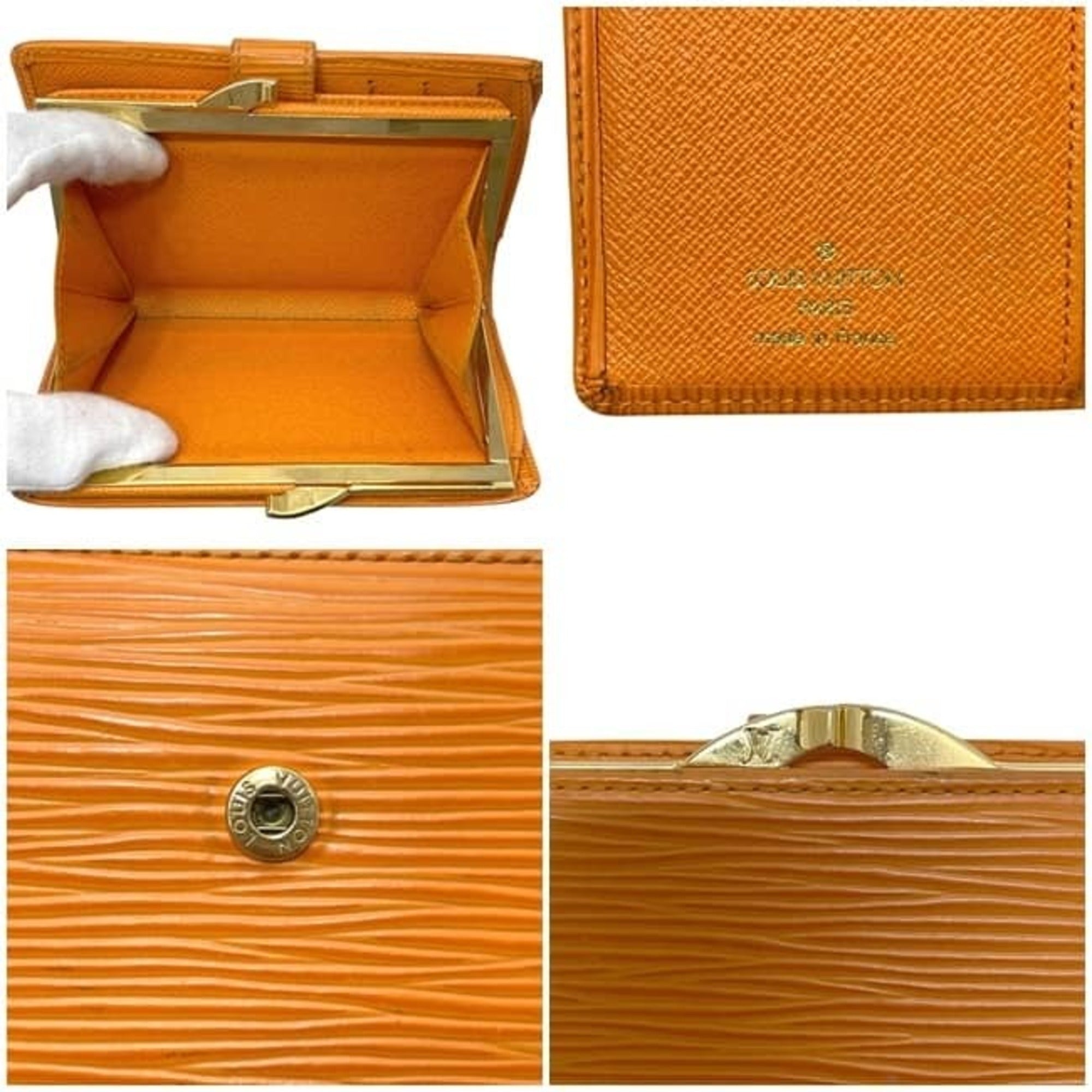 Louis Vuitton Epi Mandarin Orange Epi Leather Wallet (Bi-Fold) (Pre-Owned)