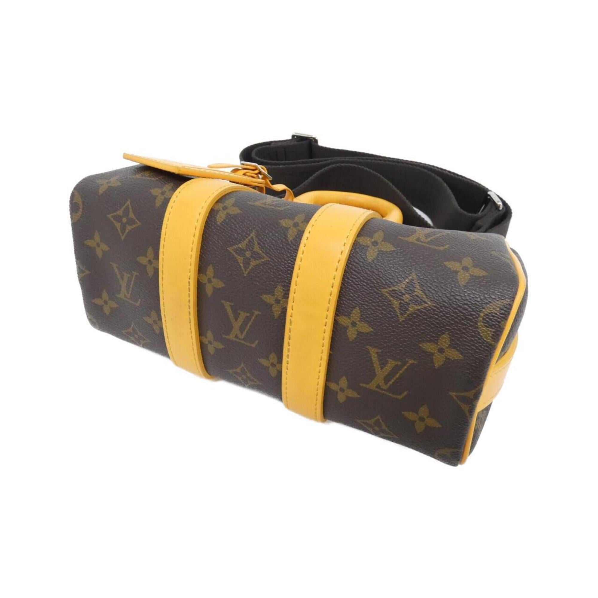 Louis Vuitton Brown Saffron Yellow Coated Canvas Boston Bag (Pre-Owned)