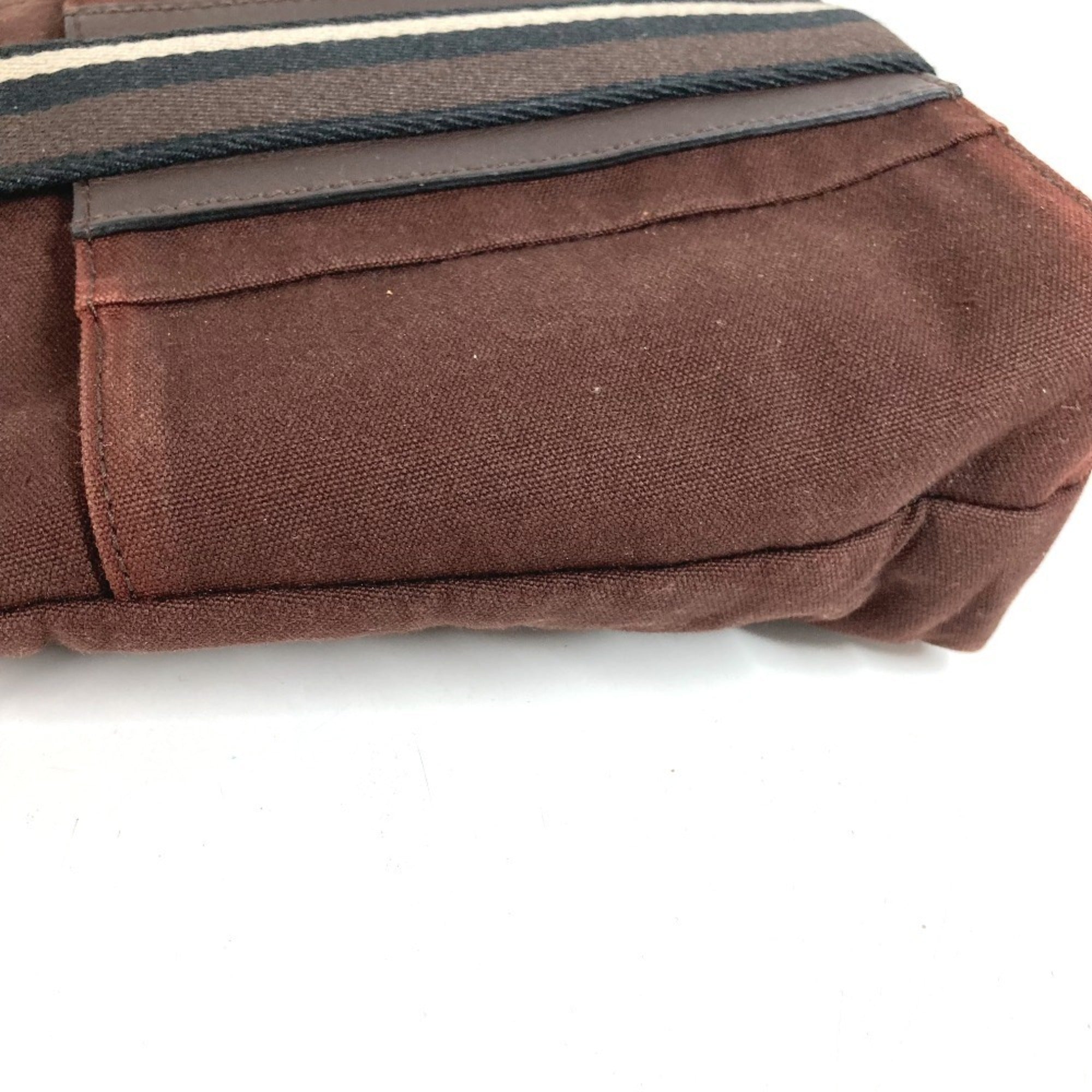 Hermes Brown Cotton Handbag Tote Bag (Pre-Owned)