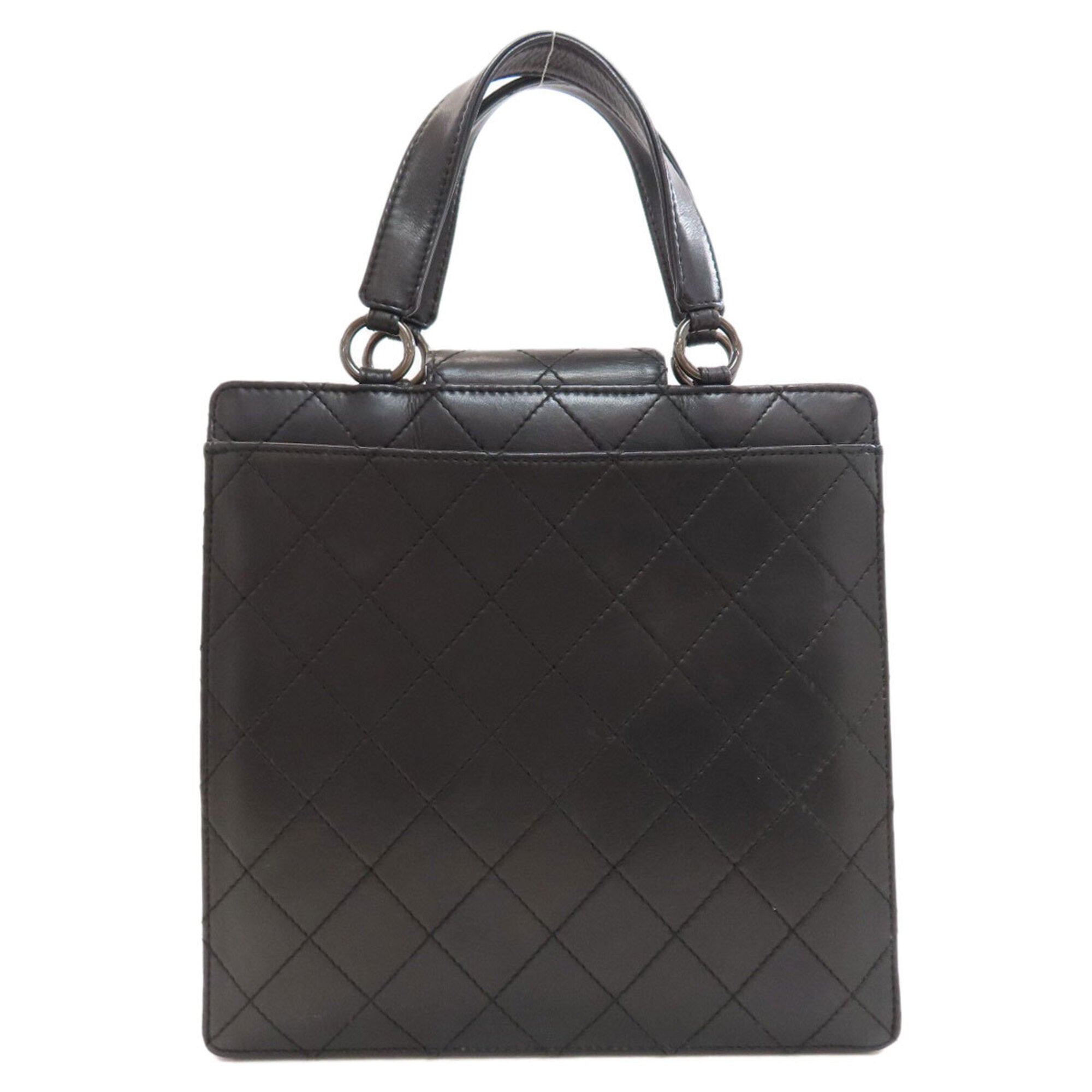 Chanel Matelasse Black Leather Handbag (Pre-Owned)