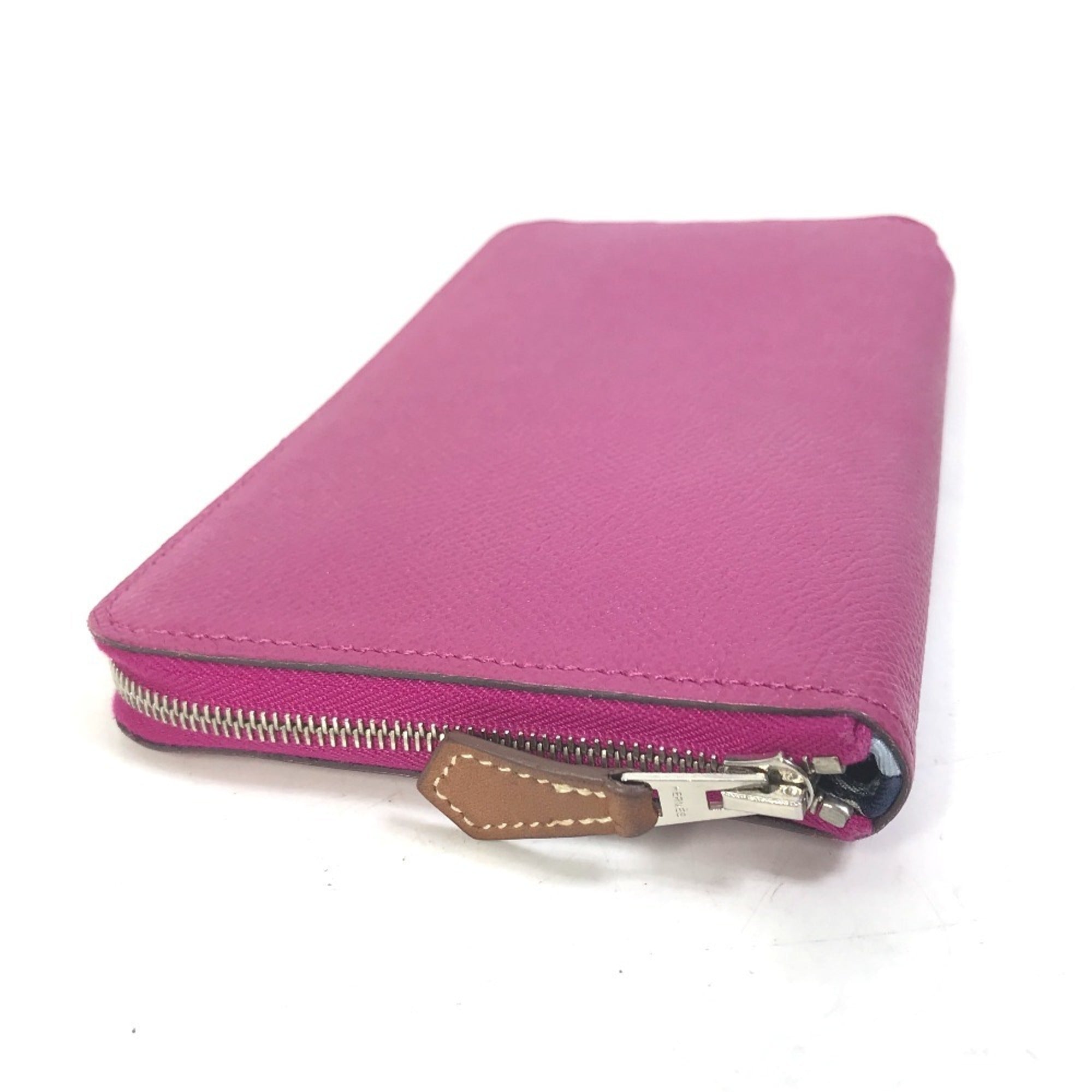 Hermes Silk'in Purple Tosca Epsom Leather Long Wallet (Bi-Fold) (Pre-Owned)