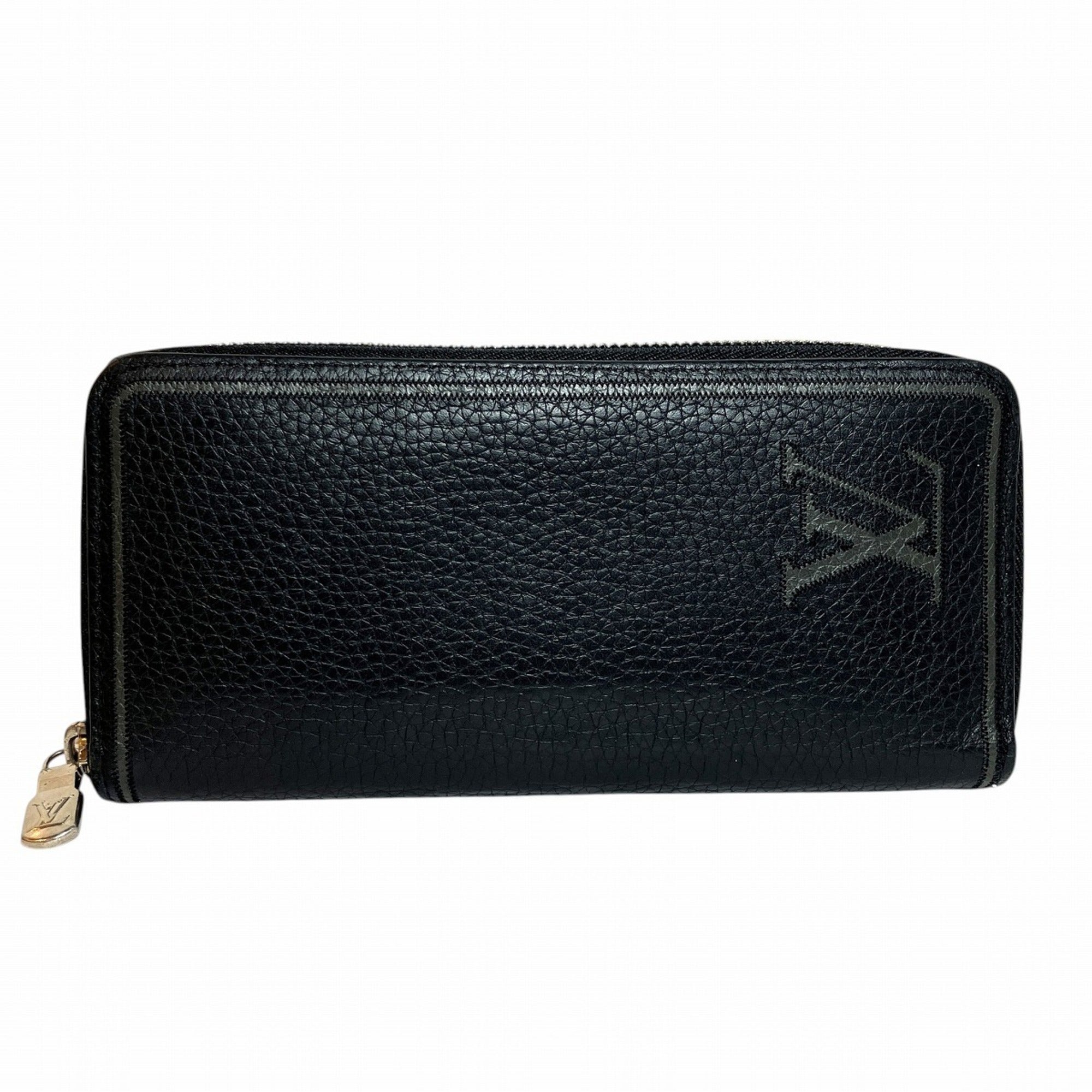 Louis Vuitton Black Leather Coin Purse/Coin Case (Pre-Owned)