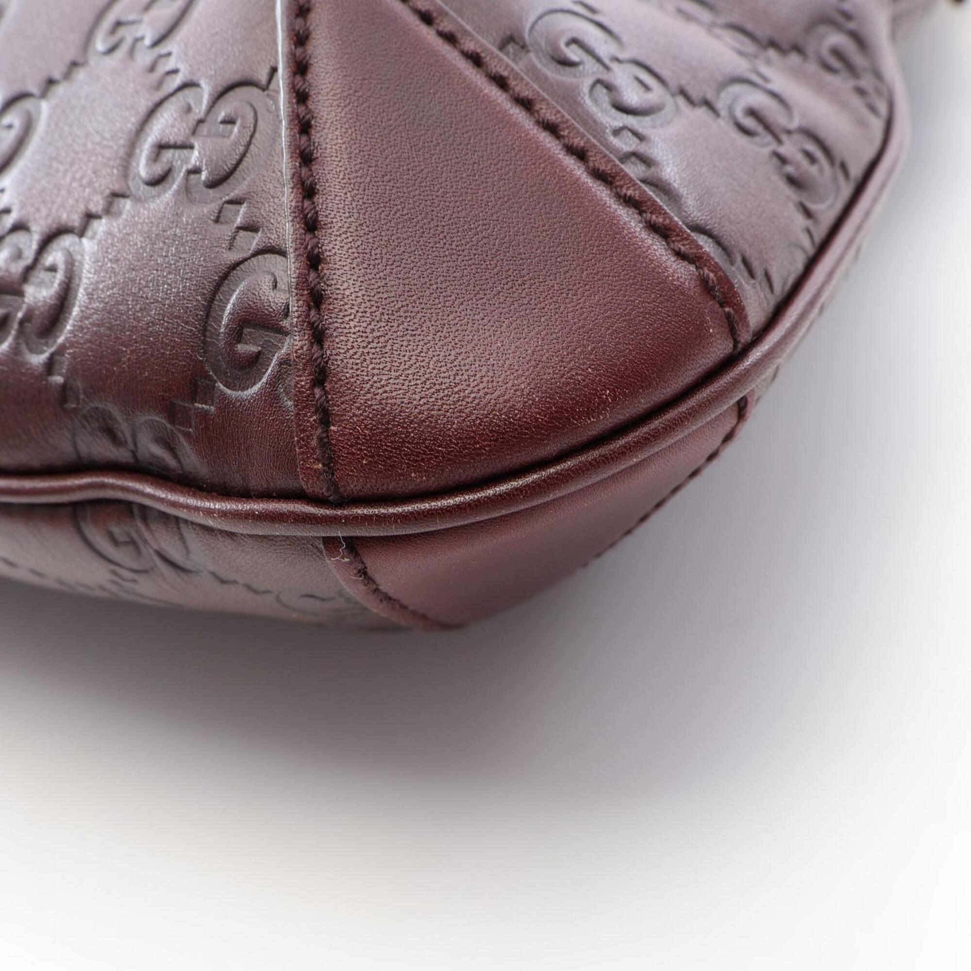 Gucci Brown Leather Handbag Shoulder Bag (Pre-Owned)