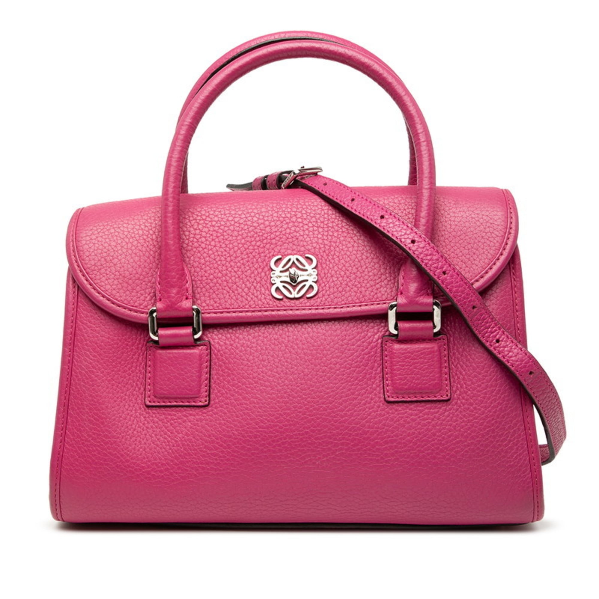 Loewe Pink Leather Handbag Shoulder Bag (Pre-Owned)