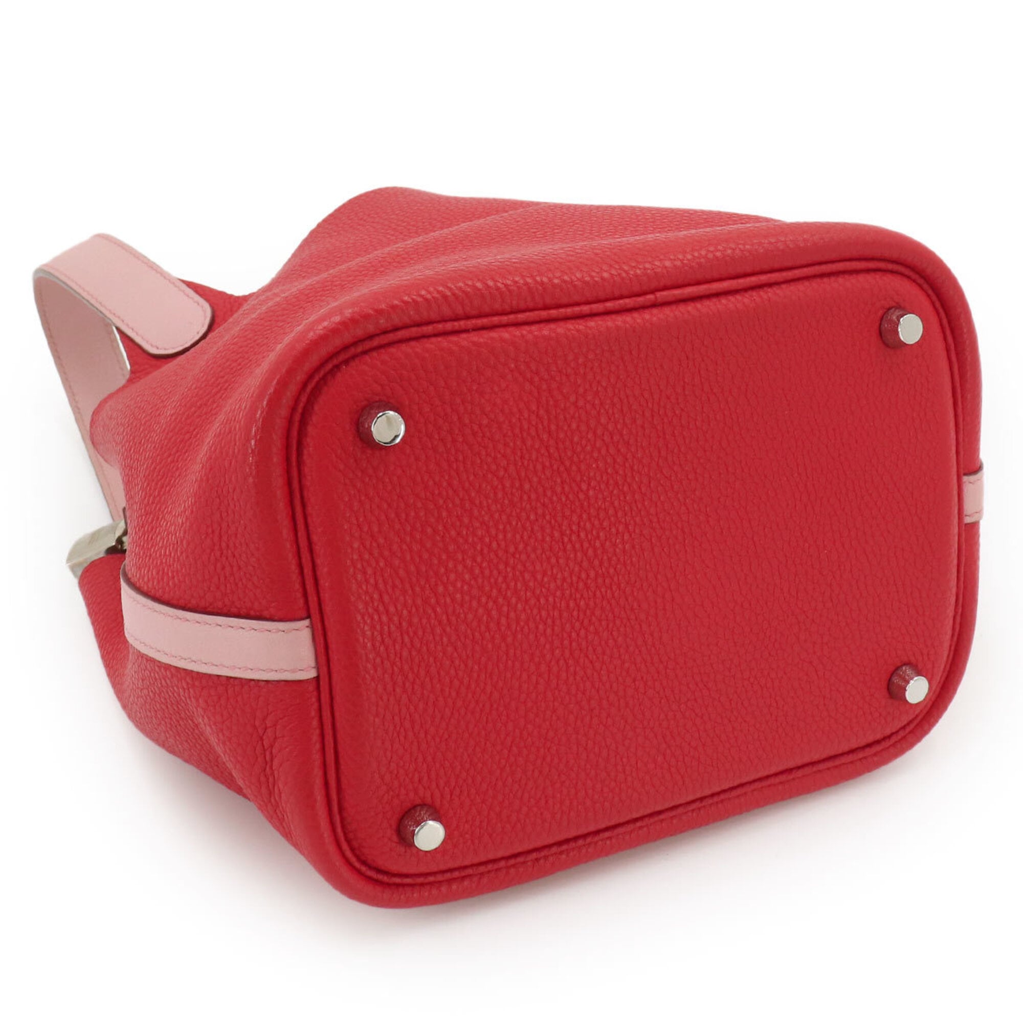Piko Red Color Leather Handbag (Pre-Owned)