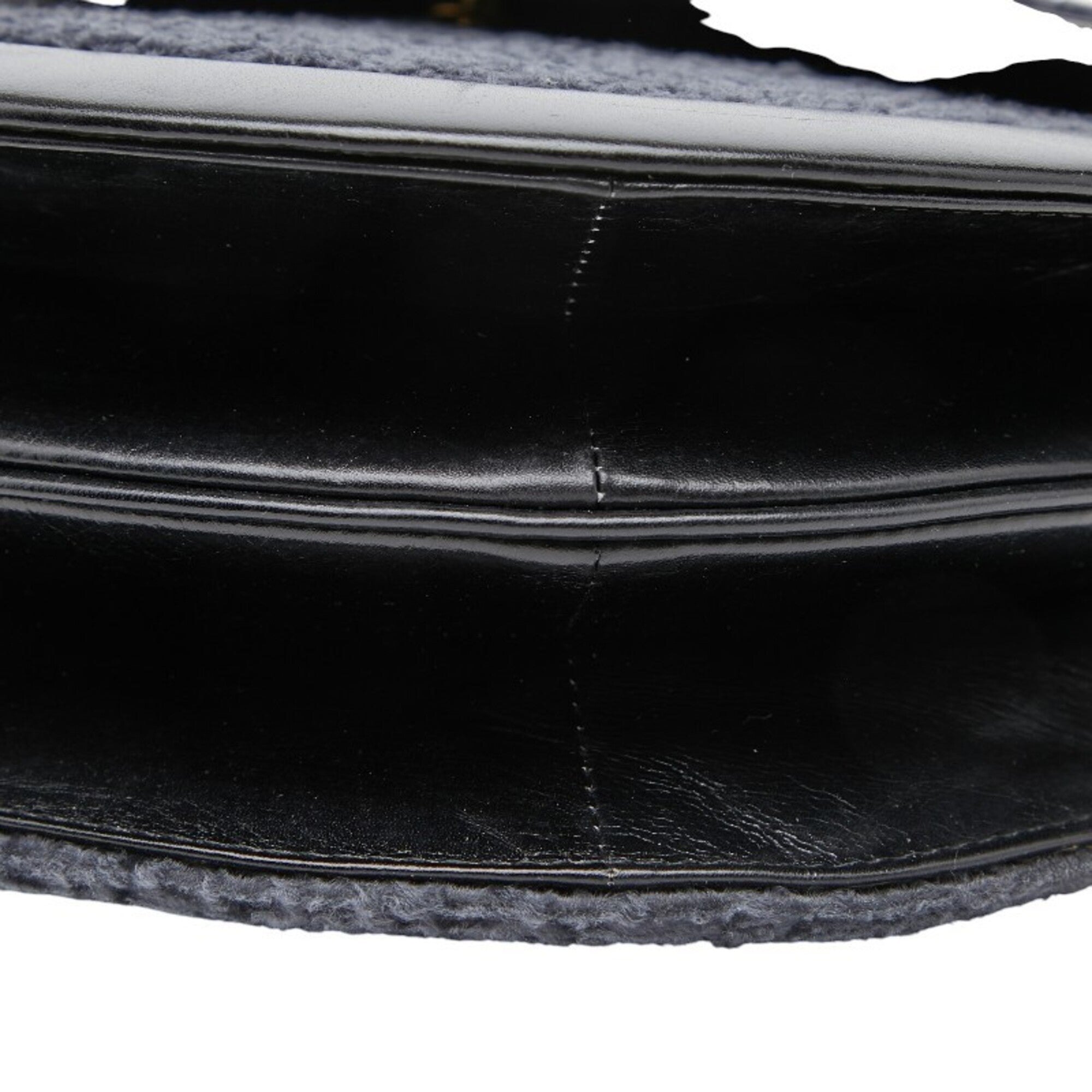 Saint Laurent Black Navy Leather Shoulder Bag (Pre-Owned)