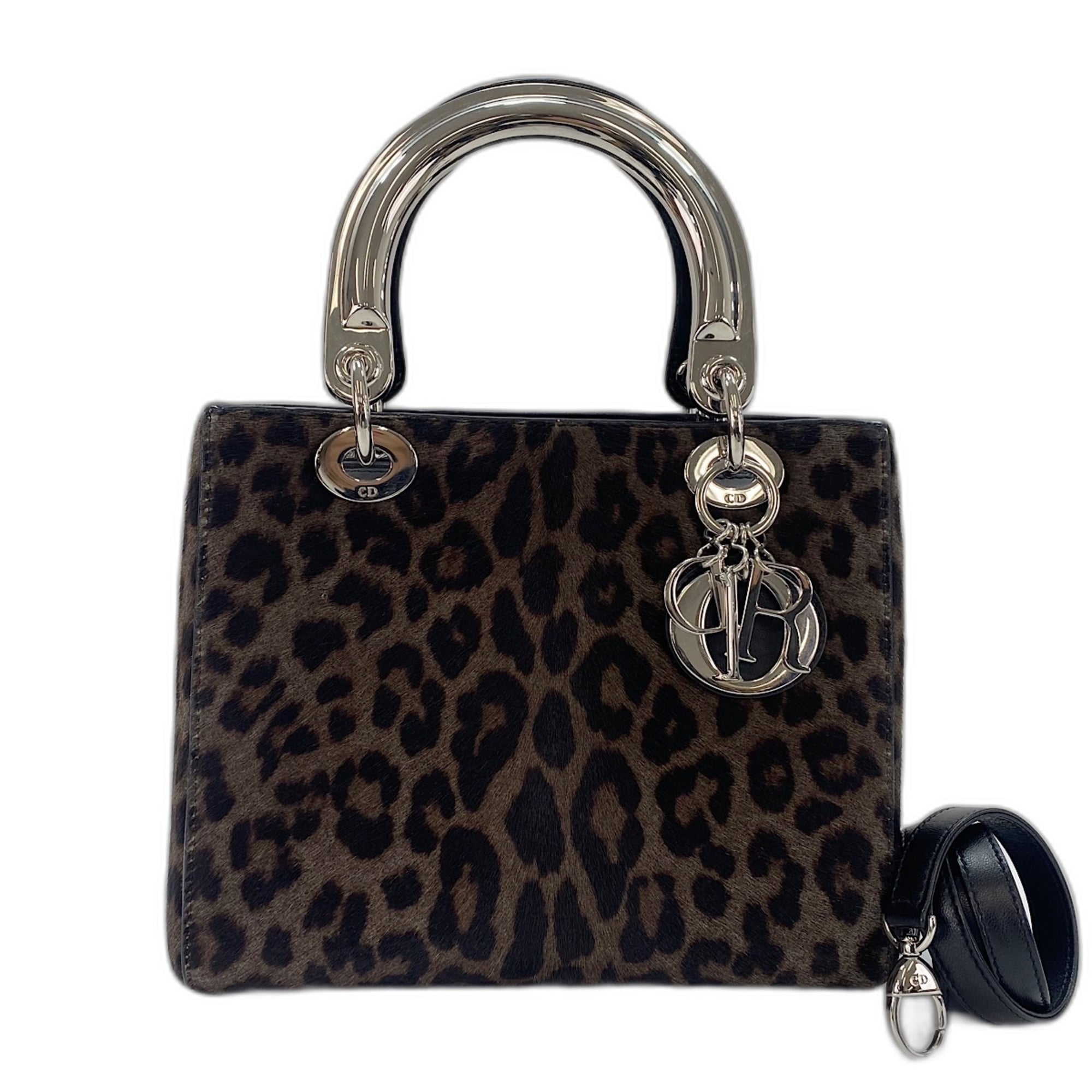 Christian Dior Lady Dior Brown Handbag Shoulder Bag (Pre-Owned)