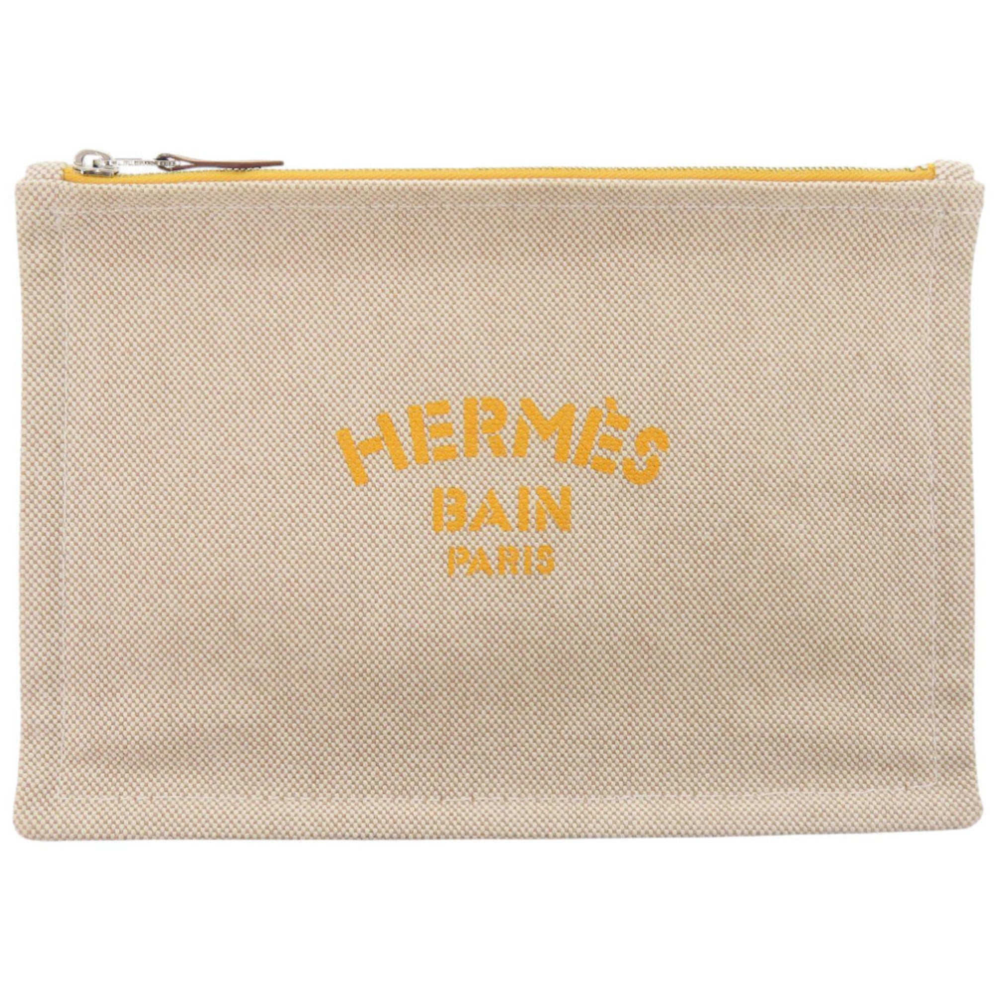 Hermes Beige Cotton Pouch (Pre-Owned)