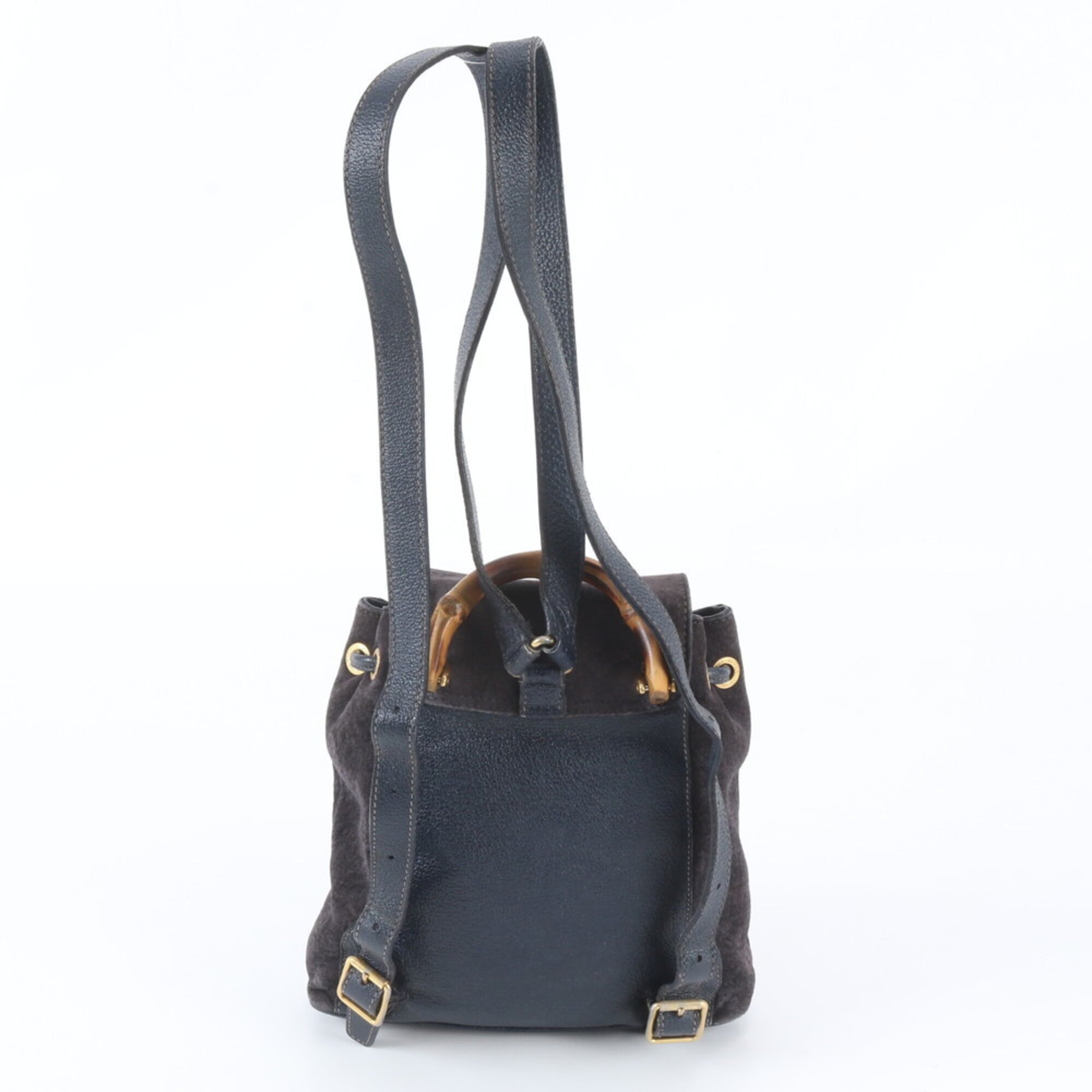 Gucci Navy Leather Backpack Shoulder Bag (Pre-Owned)