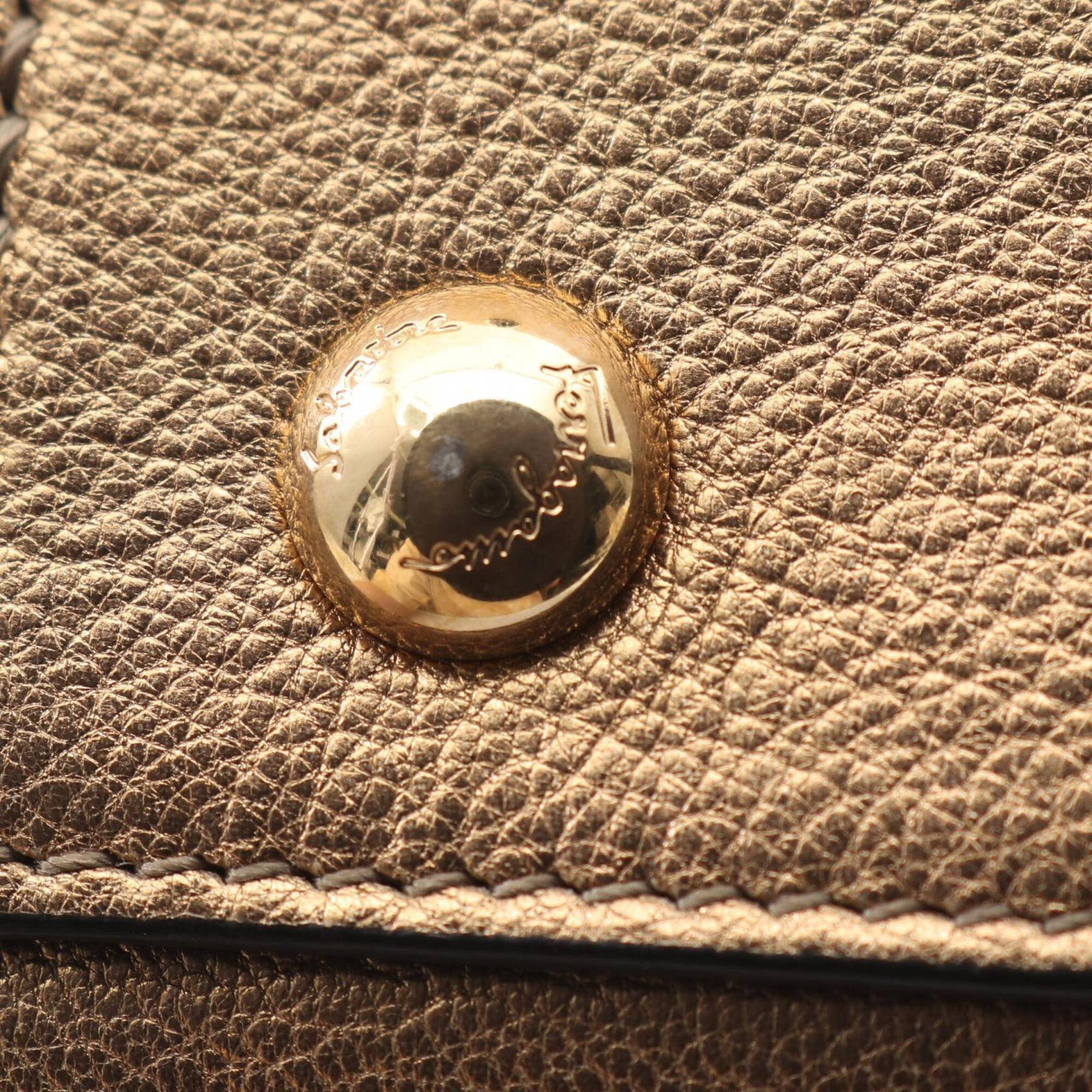 Salvatore Ferragamo Gold Leather Handbag (Pre-Owned)