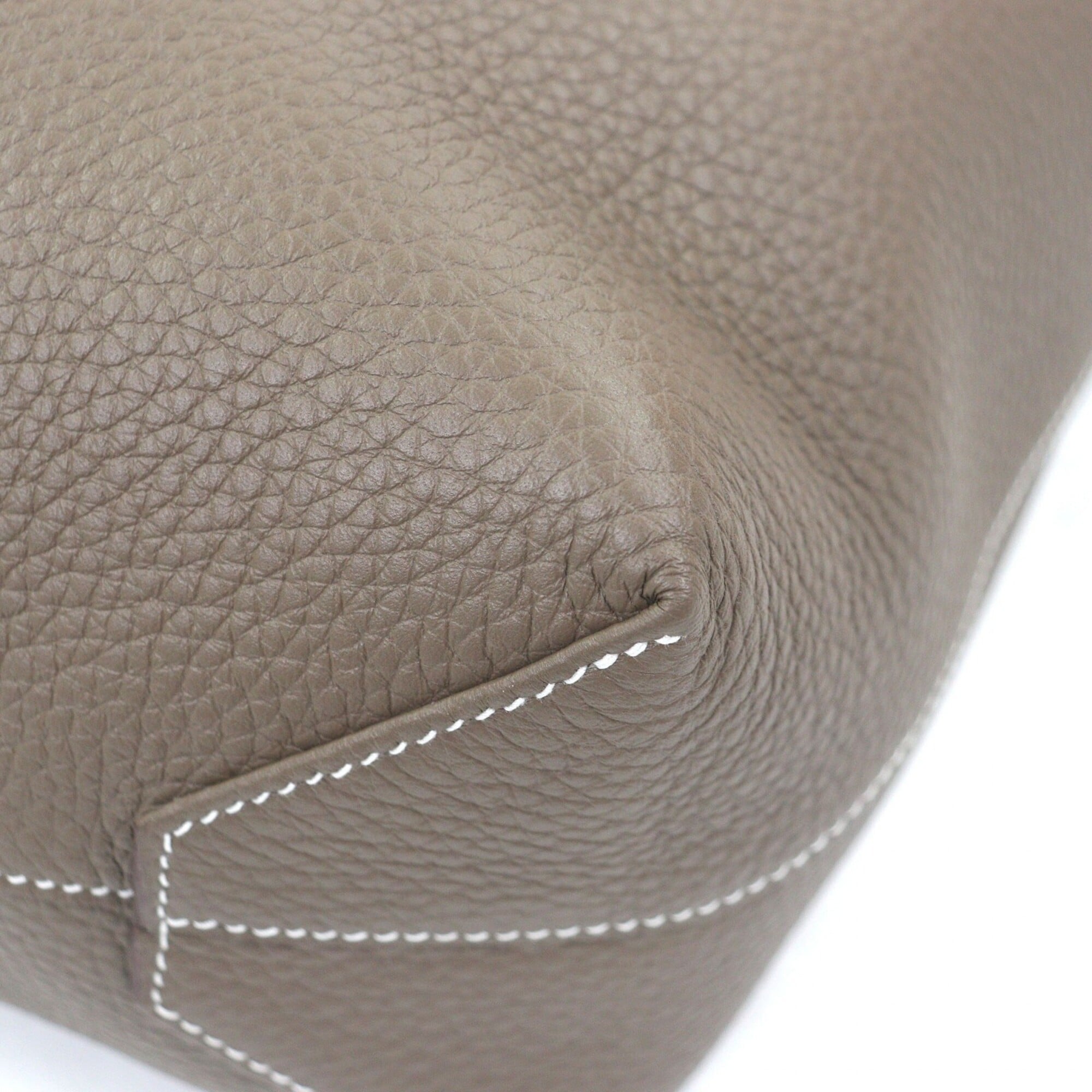 Hermes Blue Nuit Etoupe Gray Taurillon Clemence Leather (Pre-Owned)