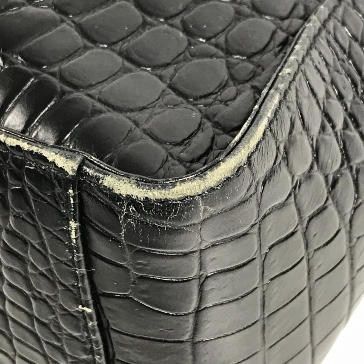 Salvatore Ferragamo Black Gold Leather Shoulder Bag Tote Bag (Pre-Owned)