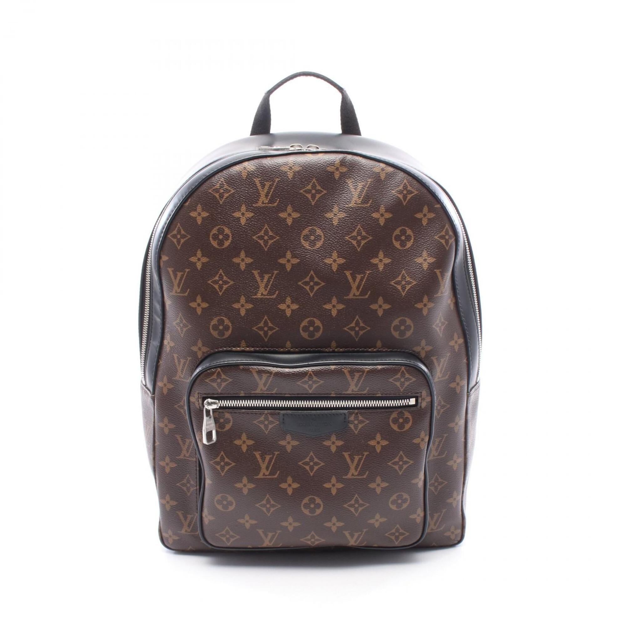 Louis Vuitton Black Brown Pvc Coated Canvas Leather Backpack Handbag (Pre-Owned)