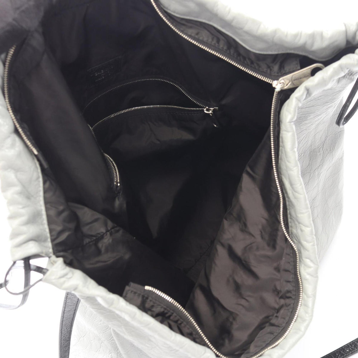 Balenciaga Gray Leather Handbag Shoulder Bag (Pre-Owned)