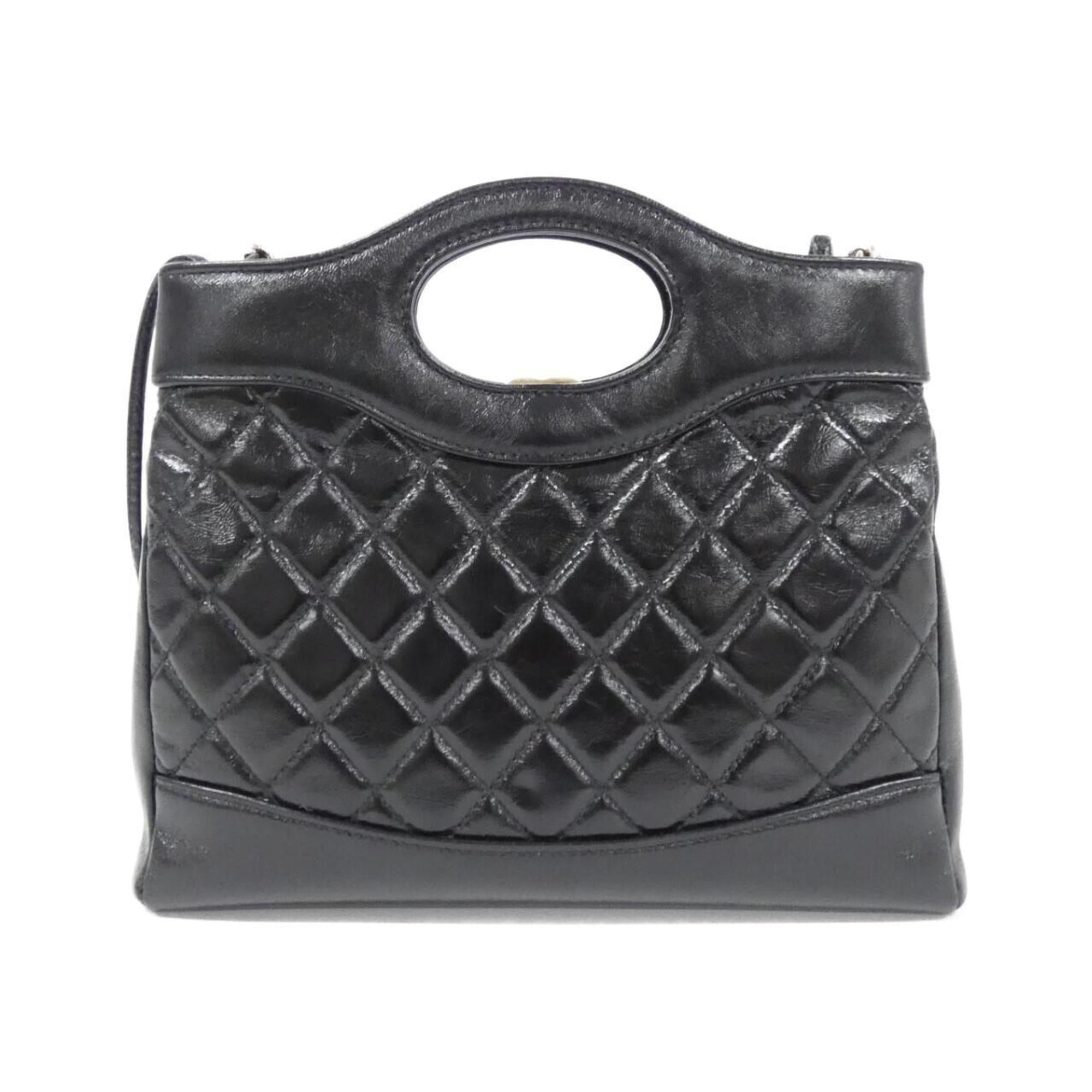 Chanel Black Leather Handbag (Pre-Owned)