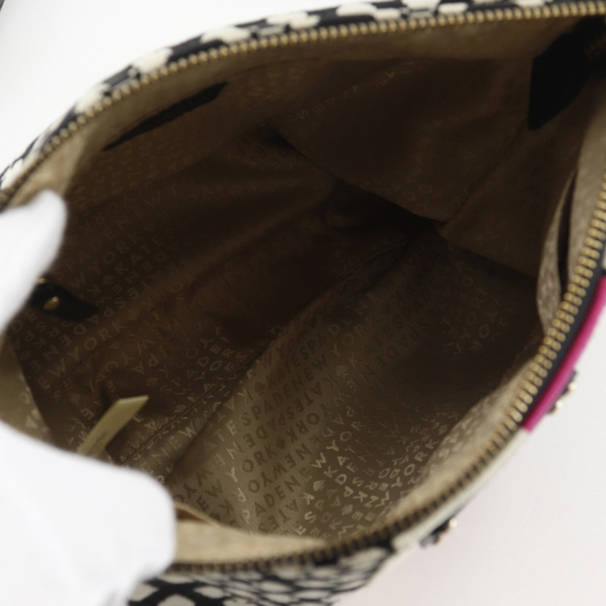 Kate Spade Black Canvas Shoulder Bag (Pre-Owned)