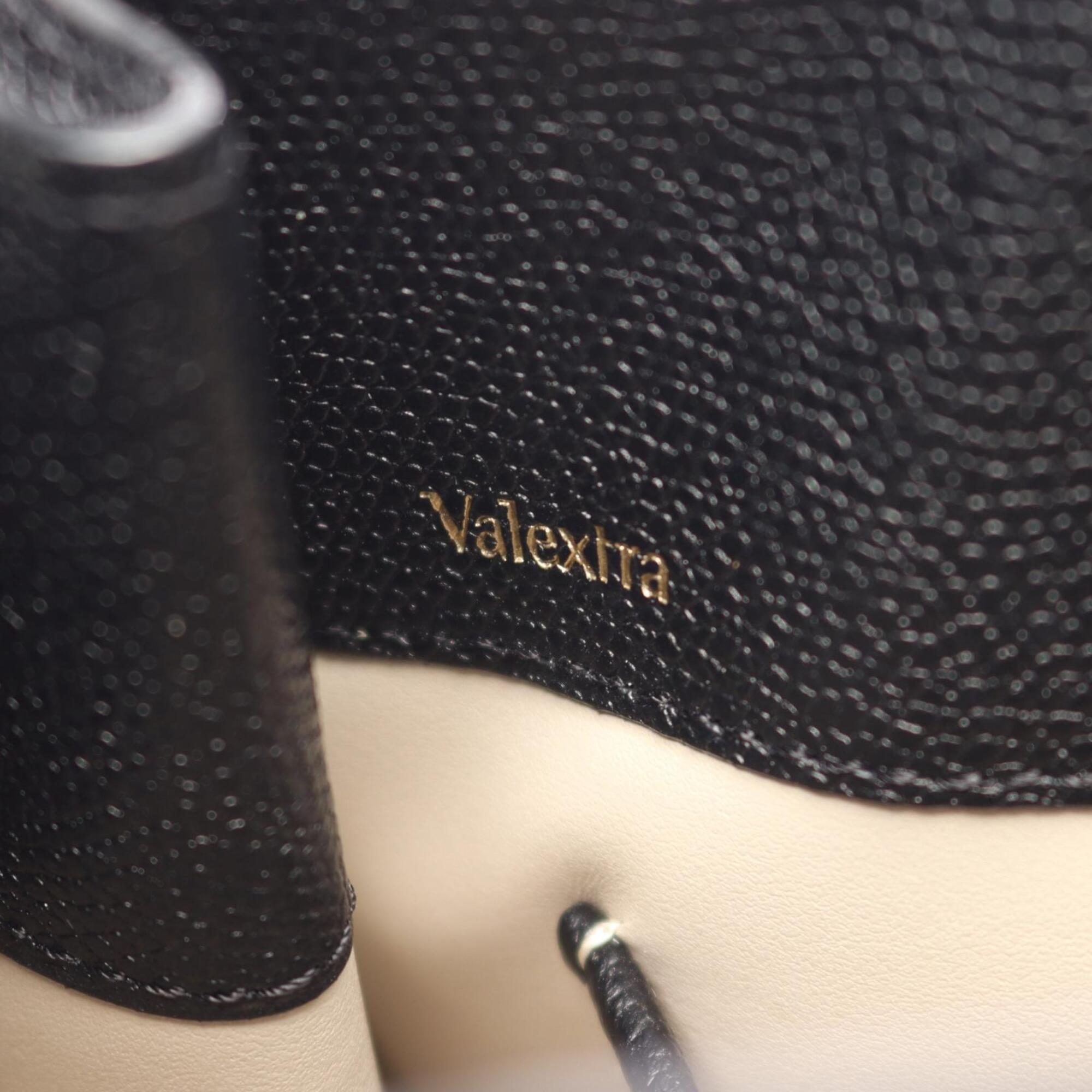 Valextra Black Leather Handbag Shoulder Bag (Pre-Owned)