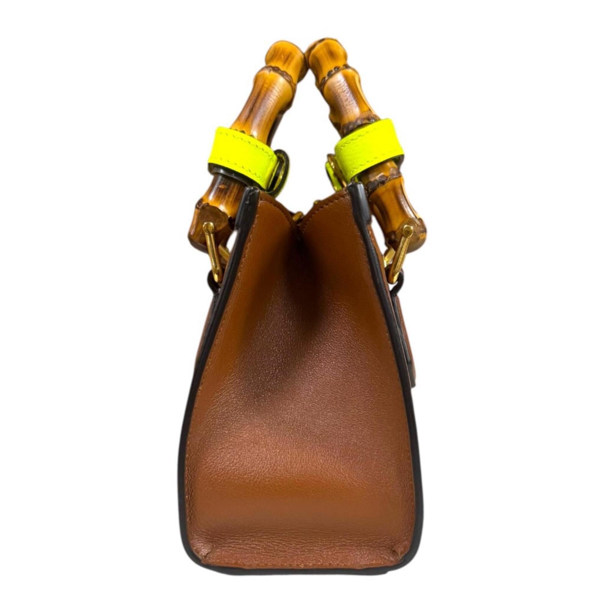 Gucci Brown Leather Shoulder Bag Tote Bag (Pre-Owned)