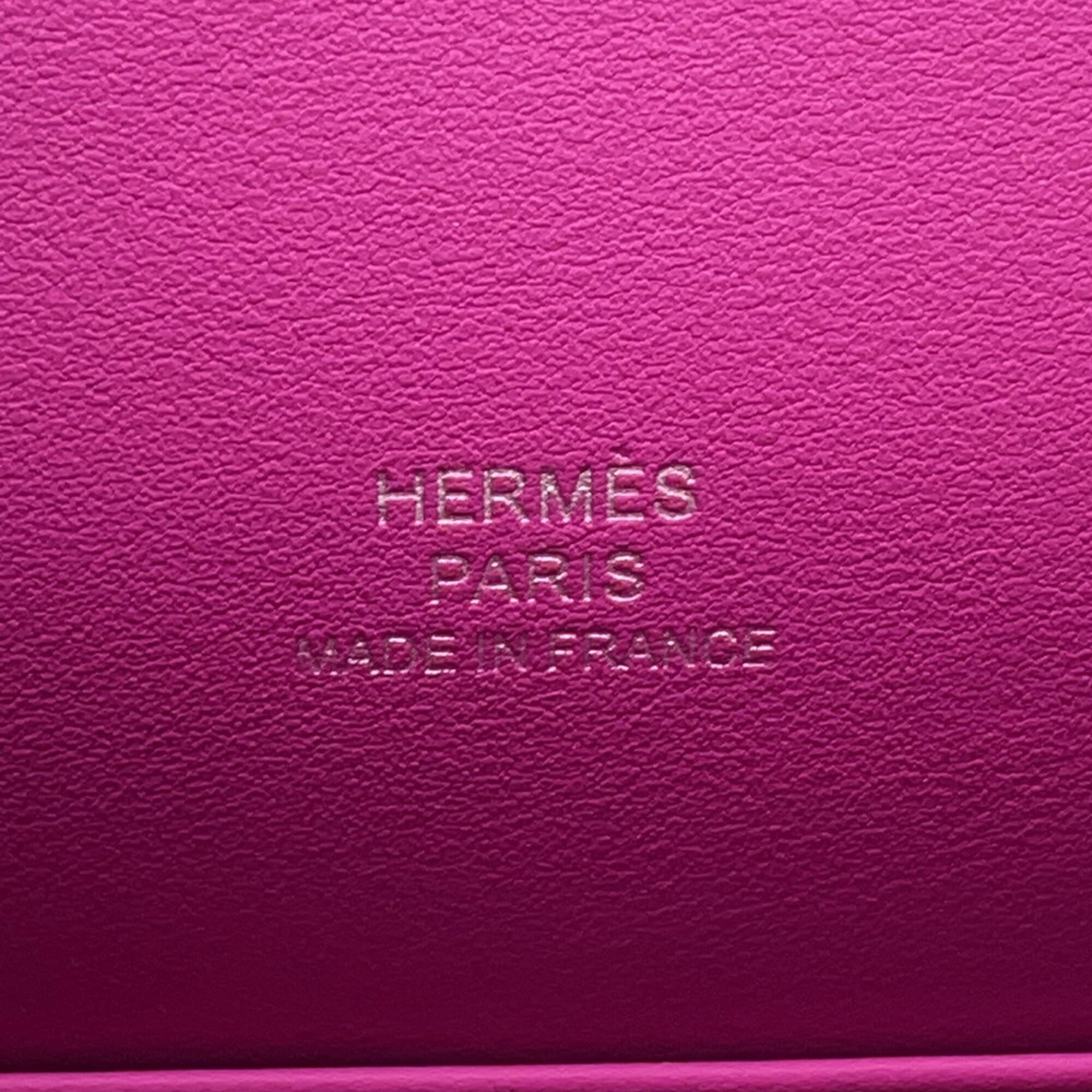 Hermes Silver Swift Leather Handbag Pochette (Pre-Owned)