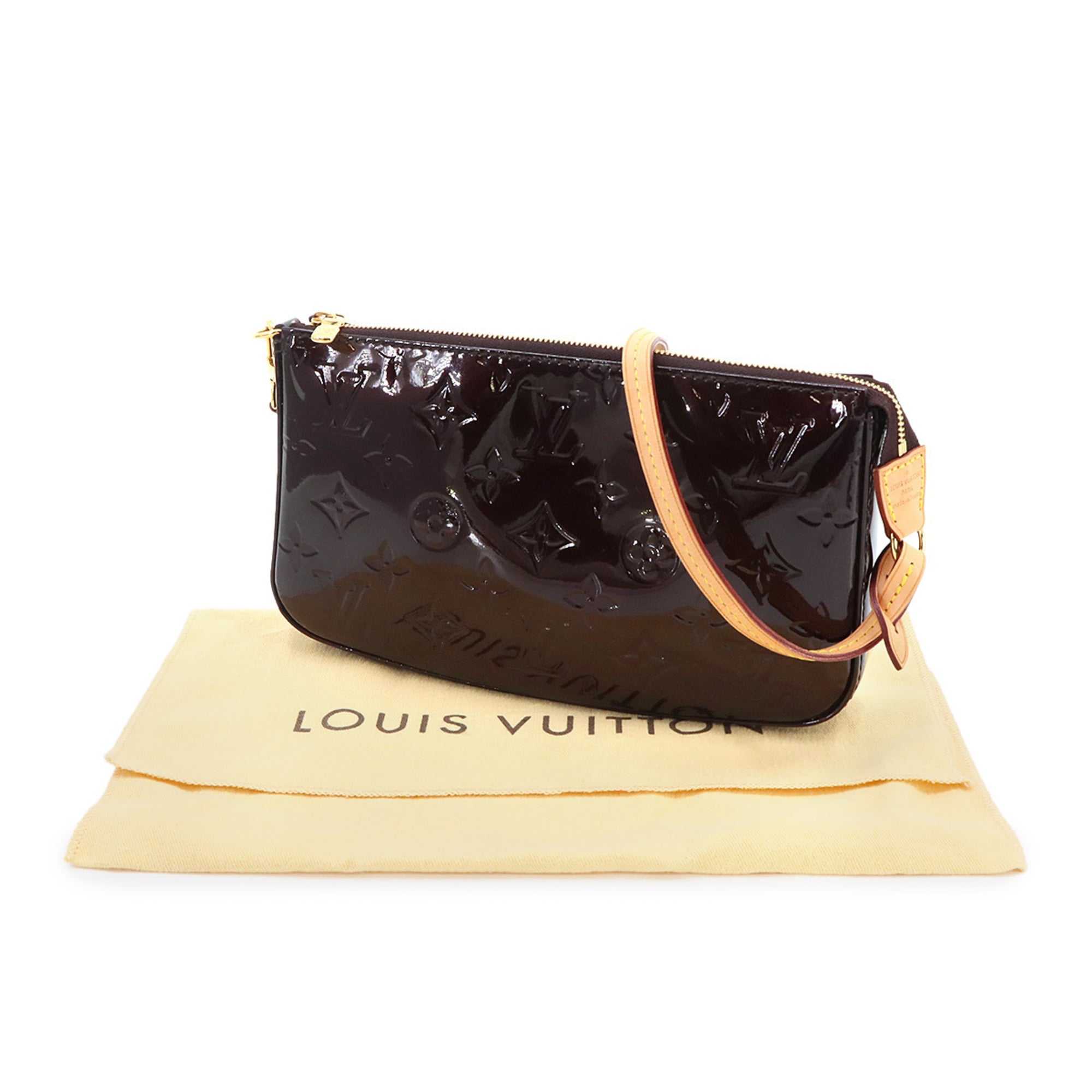 Louis Vuitton Monogram Vernis Amarante Monogram Vernis Handbag Pochette (Pre-Owned)
