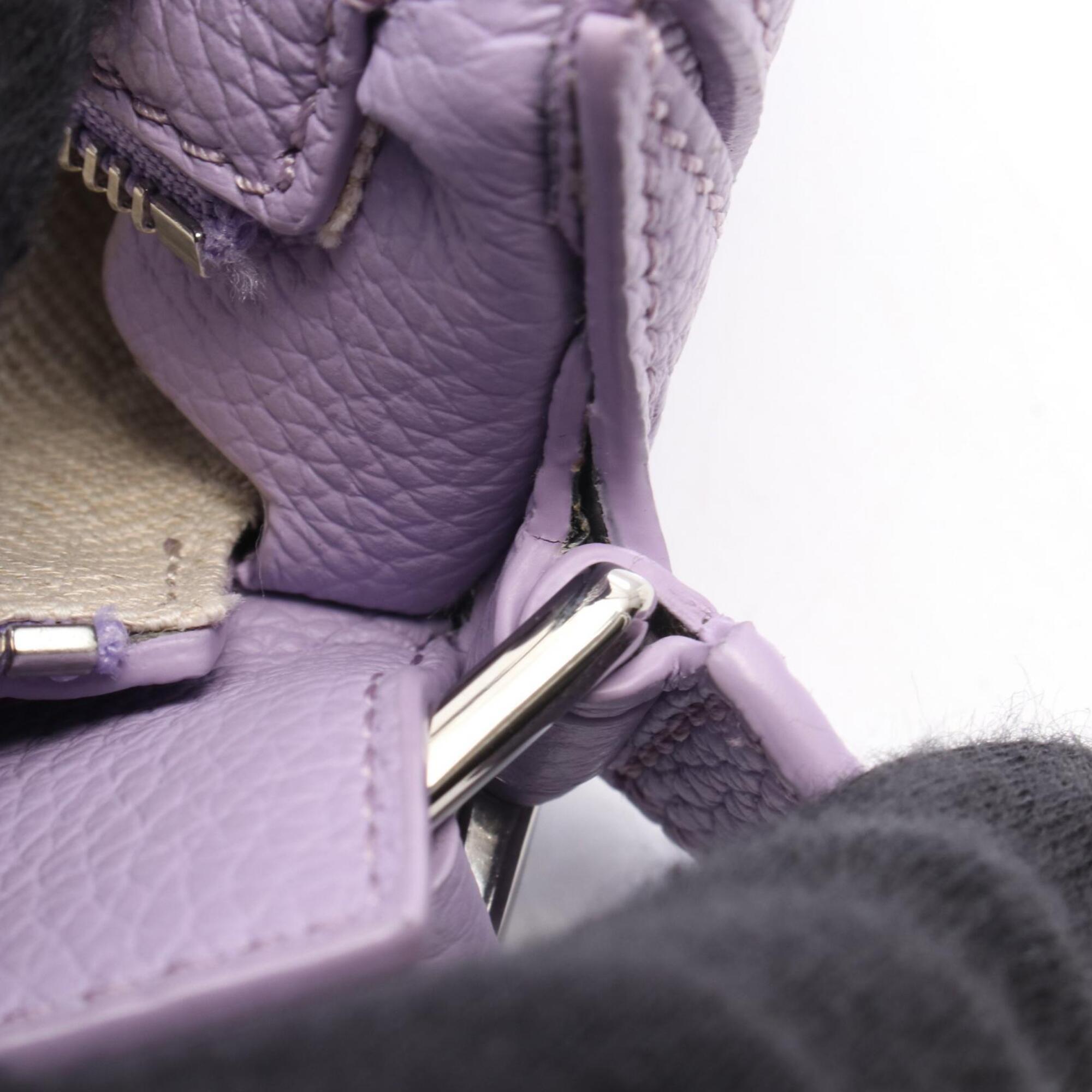 Loewe Purple Leather Handbag (Pre-Owned)