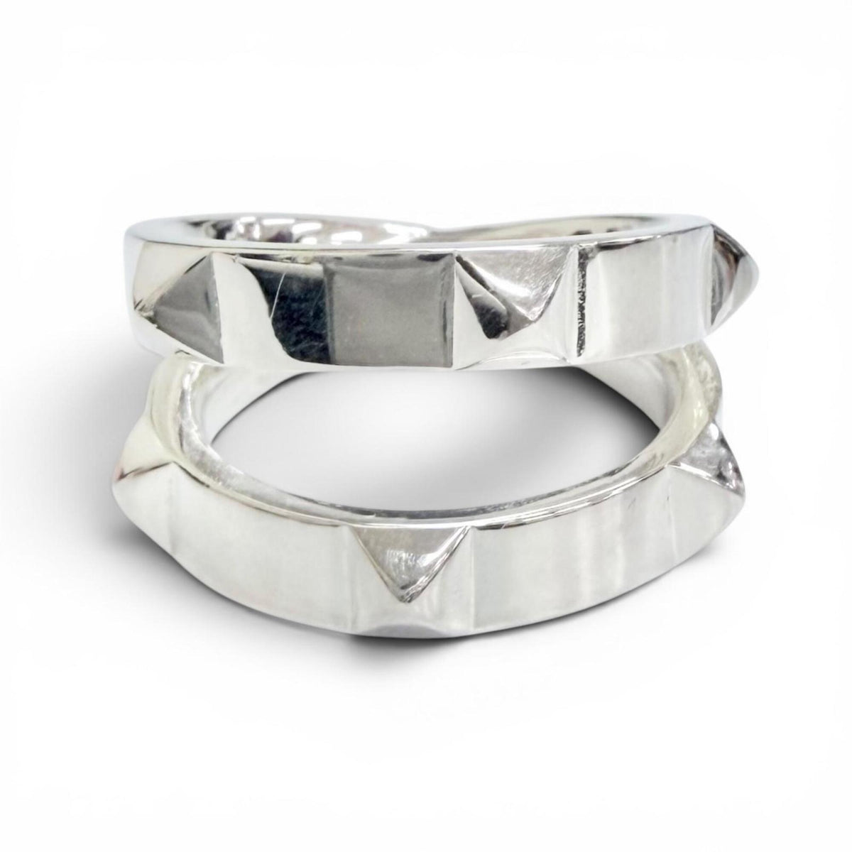 Hermes Silver Silver 925 Band Ring (Pre-Owned)
