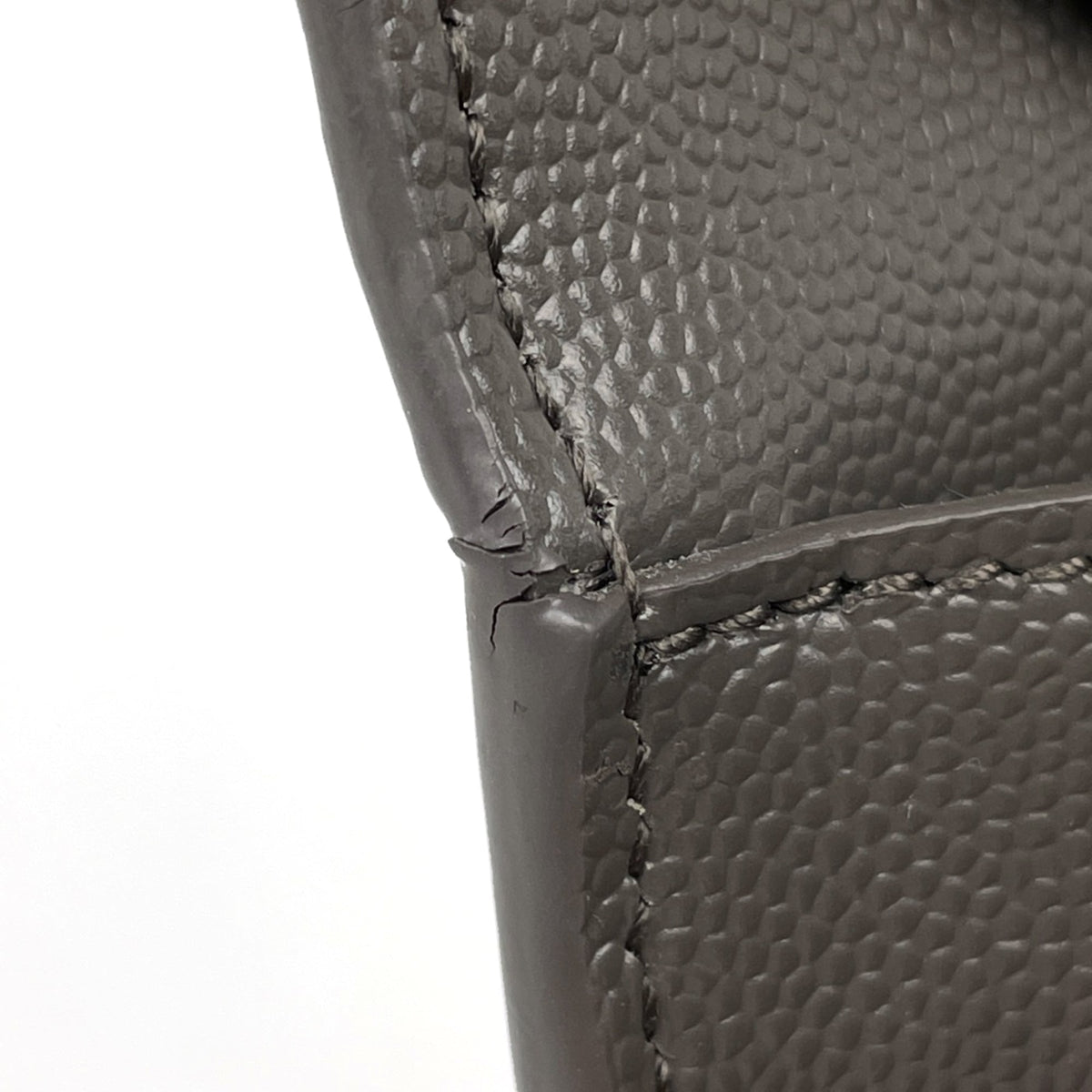 Saint Laurent Gray Leather Shoulder Bag (Pre-Owned)