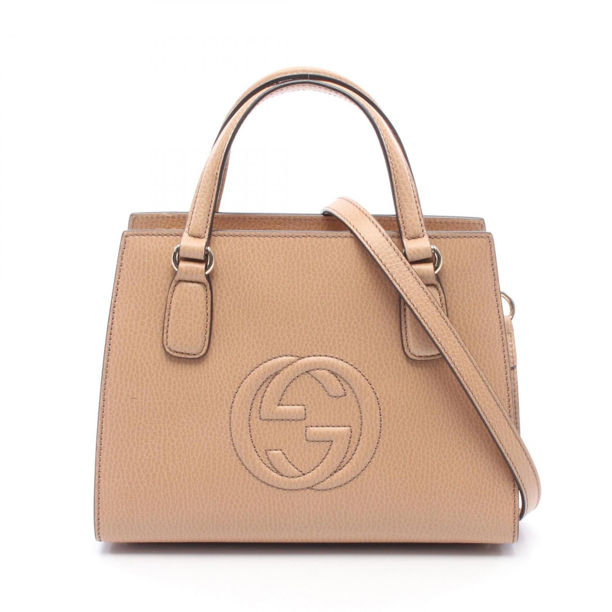 Gucci Beige Leather Handbag (Pre-Owned)