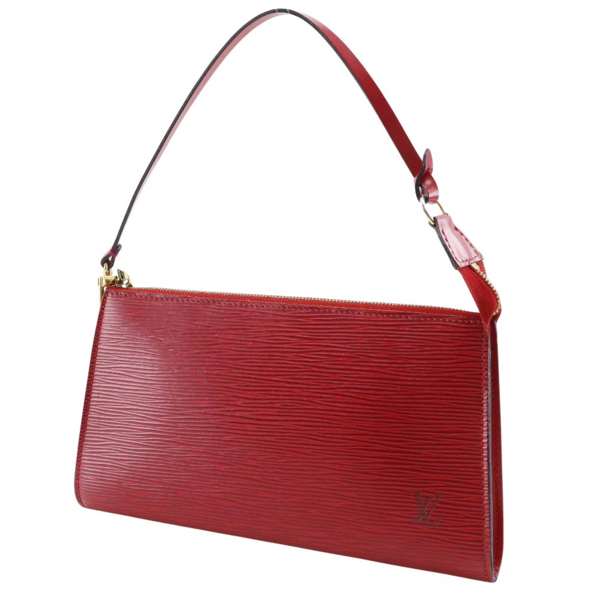 Louis Vuitton Castilian Red Red Color Epi Leather Pochette Pouch (Pre-Owned)