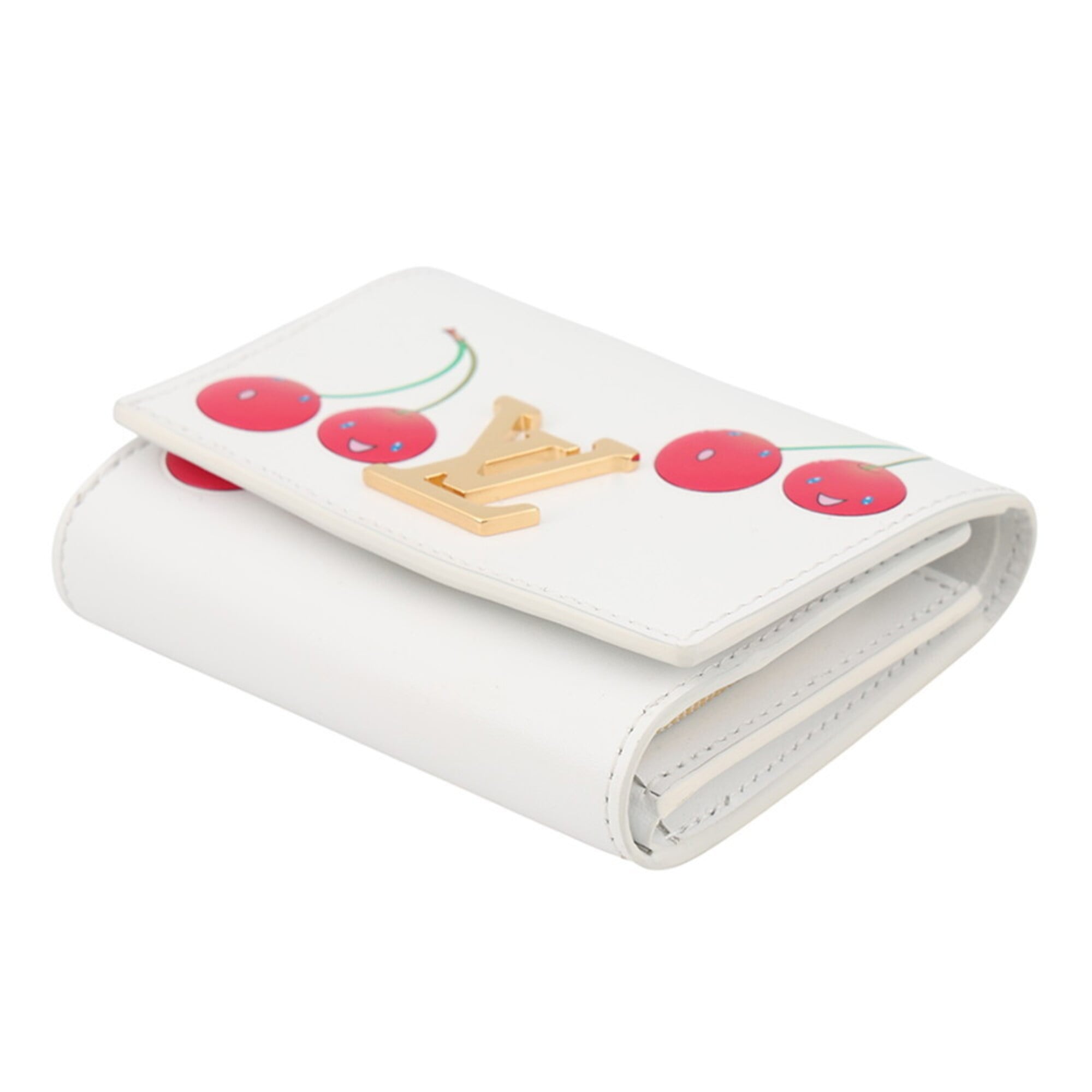Louis Vuitton White Leather Wallet (Bi-Fold) (Pre-Owned)