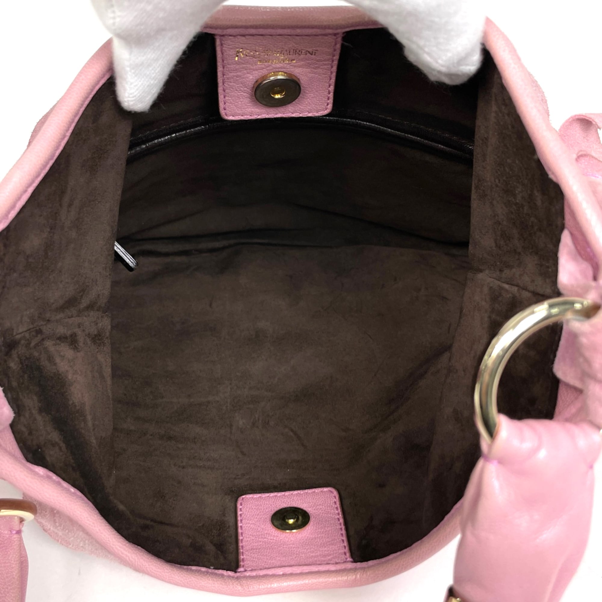 Yves Saint Laurent Pink Suede Shoulder Bag (Pre-Owned)