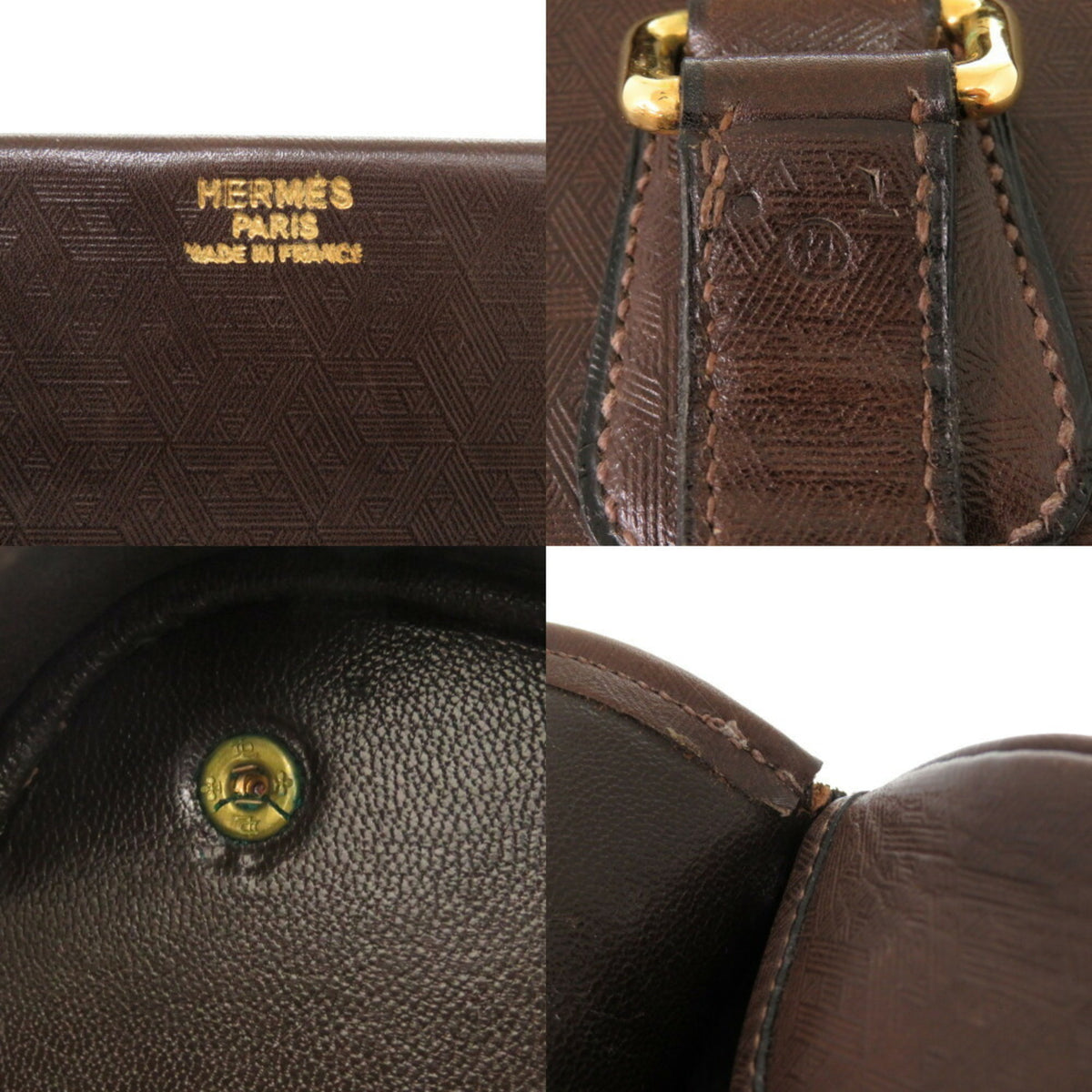 Hermes Brown Leather Boston Bag (Pre-Owned)