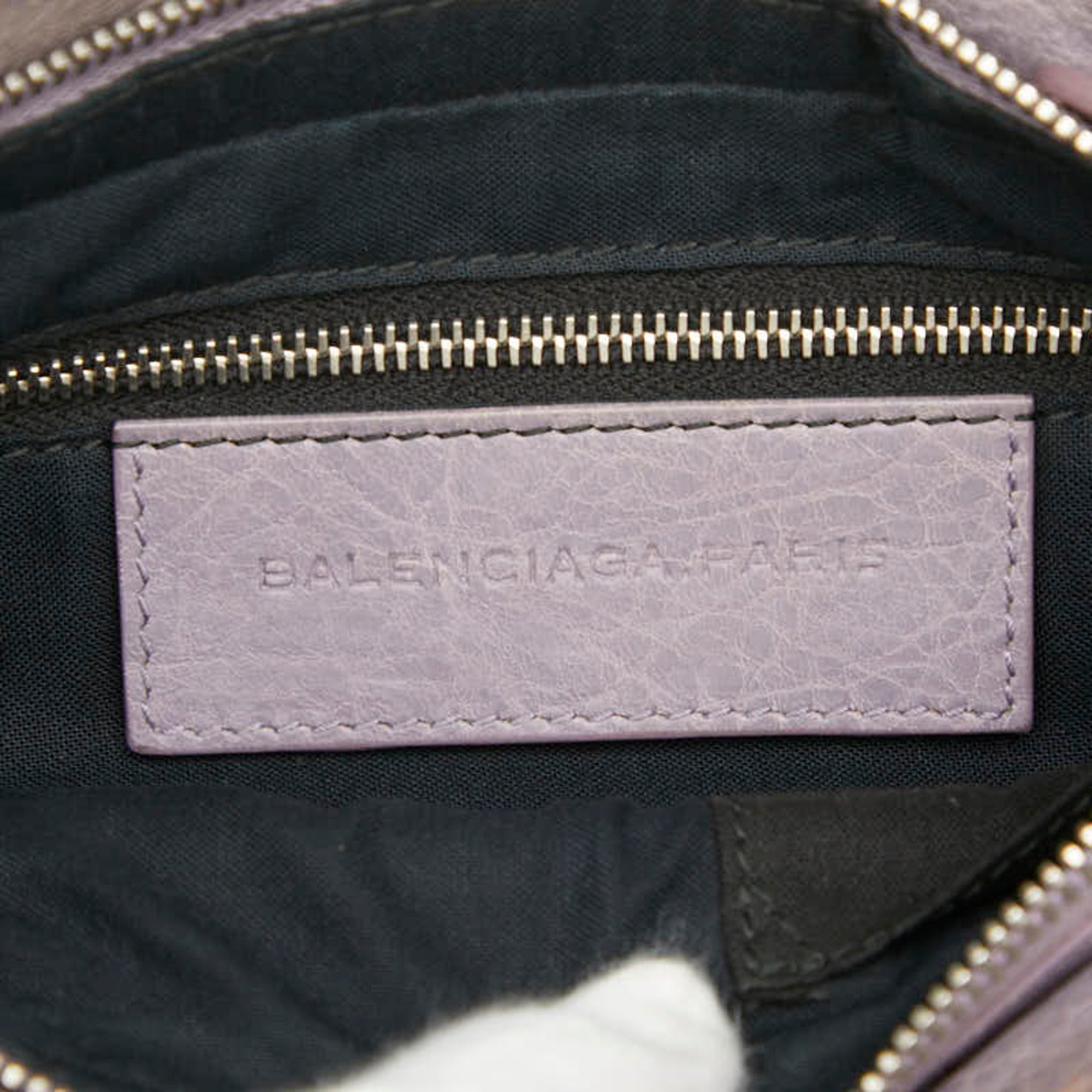 Balenciaga Purple Leather Shoulder Bag (Pre-Owned)