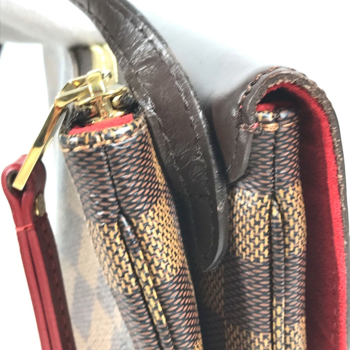 Louis Vuitton Brown Ebene Damier Canvas Pochette Shoulder Bag (Pre-Owned)