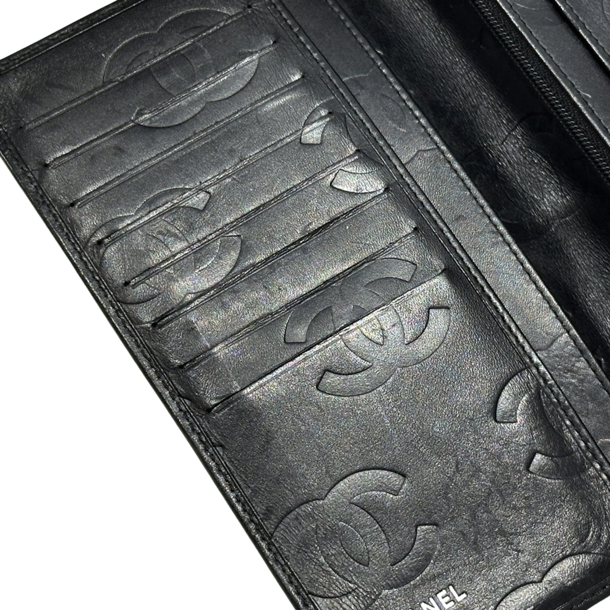 Chanel Black Long Wallet (Bi-Fold) (Pre-Owned)